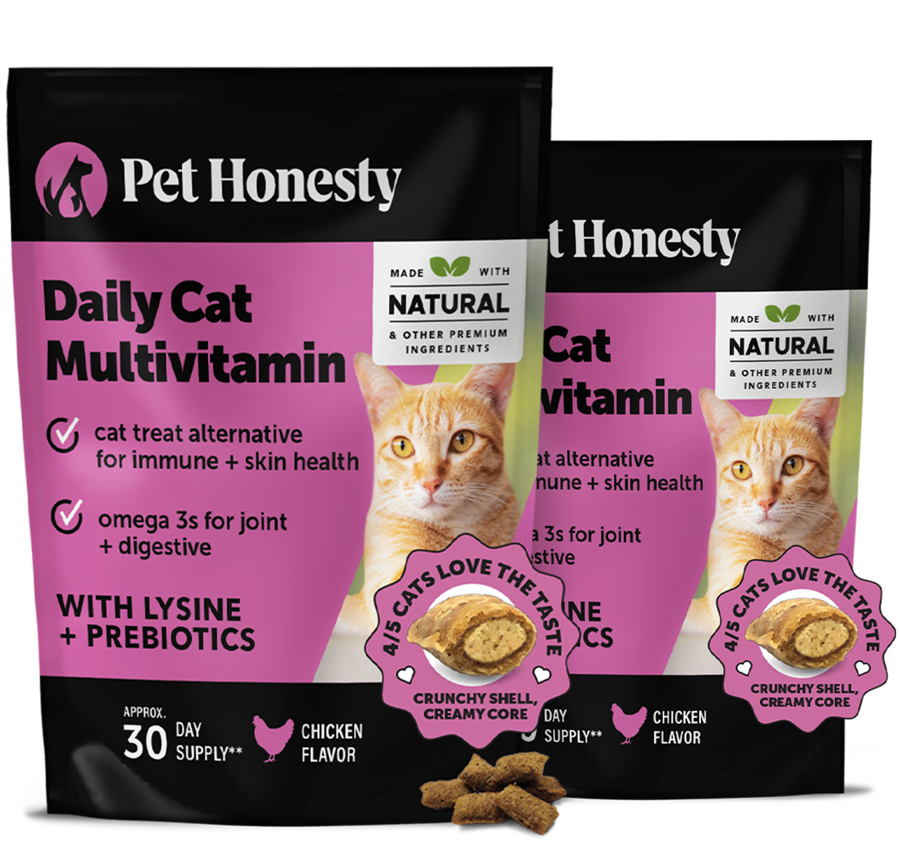 Dual Texture Multivitamin for Cats 2-Pack (Chicken Flavor) – Pet