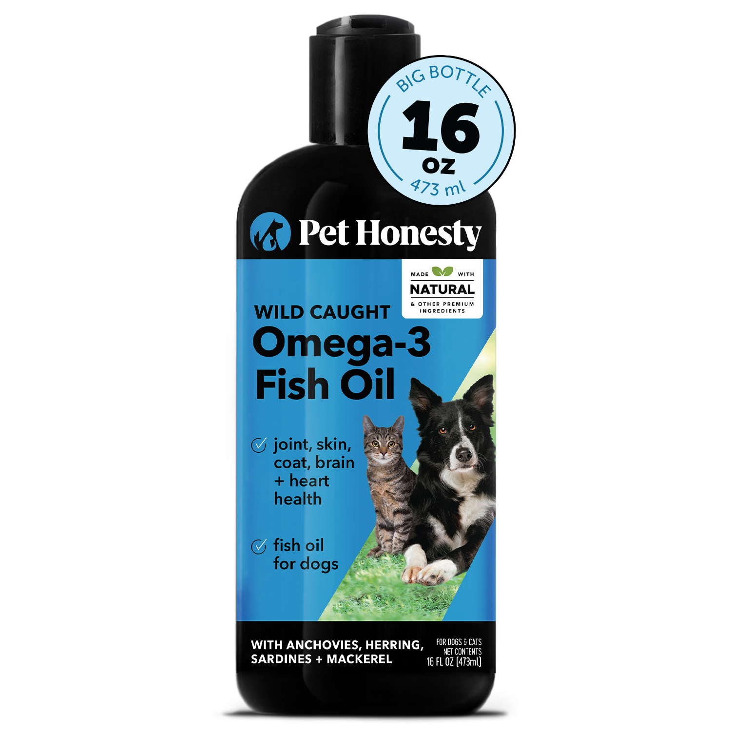 Omega-3 Fish Oil (16 Ounce), PetHonesty