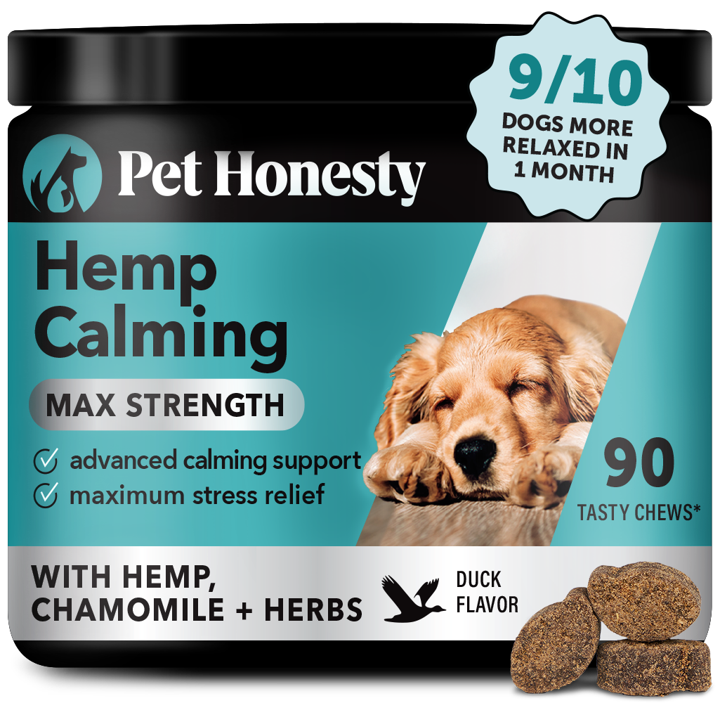 Duck Flavor Max Strength Hemp Calming Chews for Dogs Pet Honesty