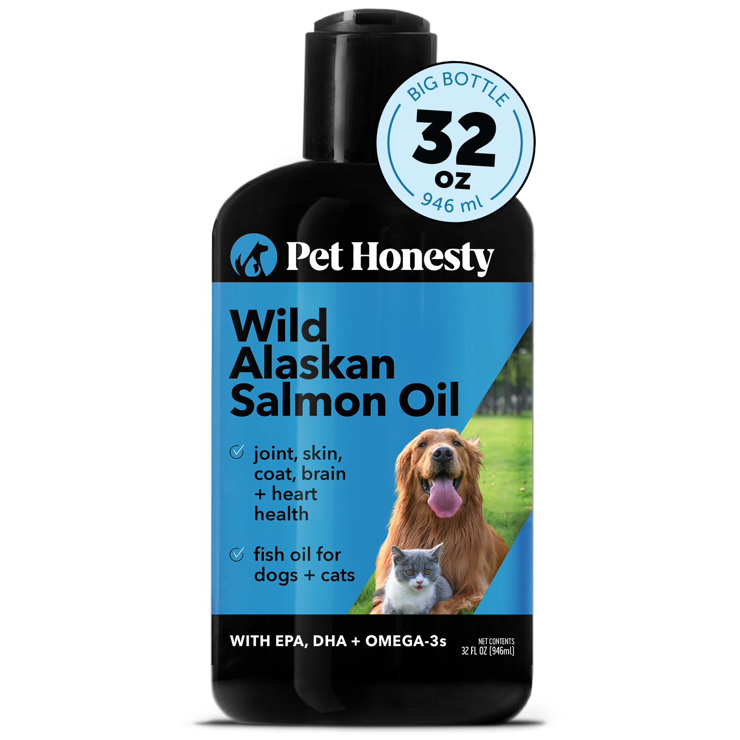 Wild Alaskan Salmon Oil 32 Ounces Pet Honesty
