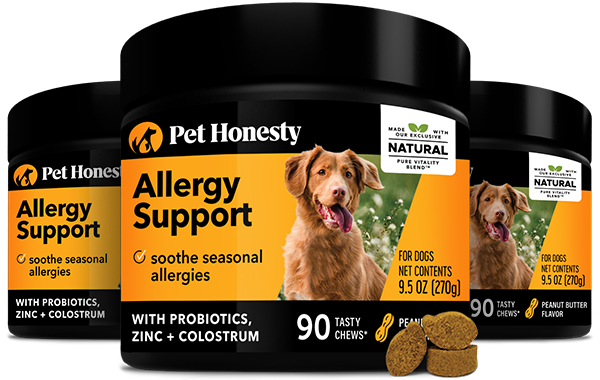 Allergy Support Chews 3 Pack Peanut Butter Pet Honesty