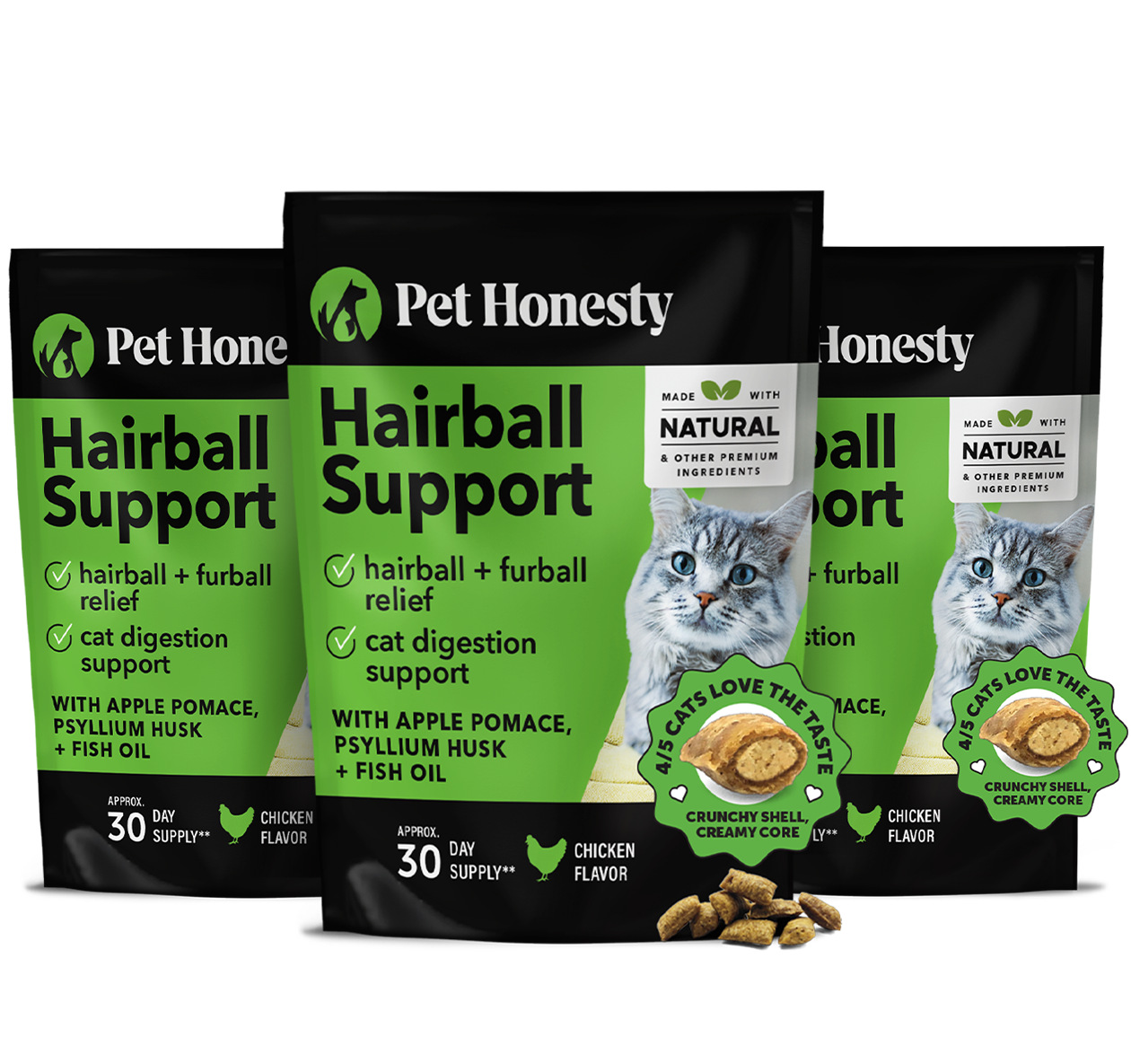 Cat Hairball Supplement Chicken Flavor PetHonesty