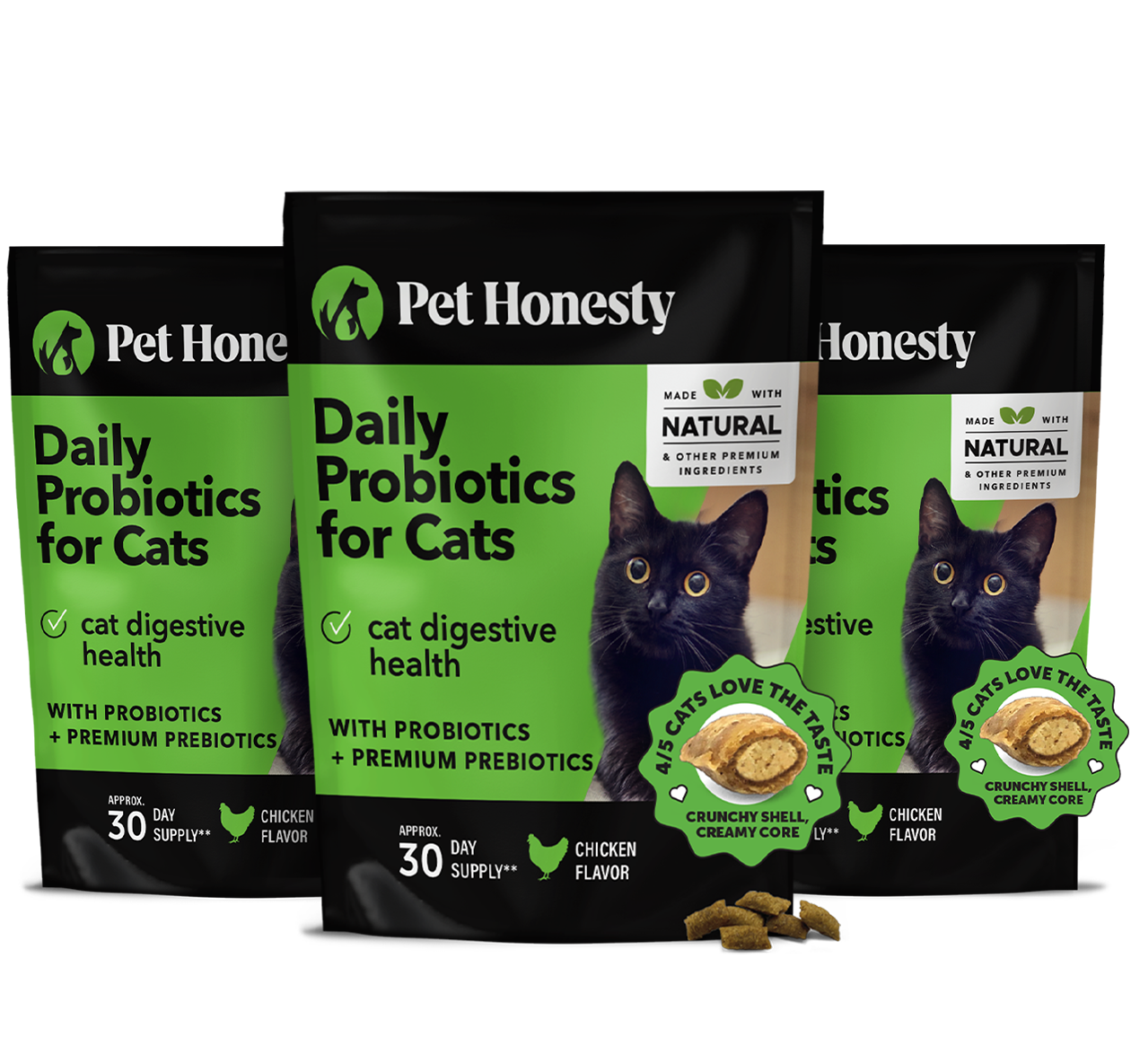 Probiotics Gut Immune Health for Cats 3-Pack (Chicken Flavor