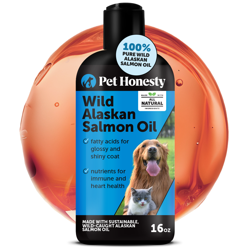 Wild Alaskan Salmon Oil (16 Ounces) For Dogs and Cats Pet Honesty