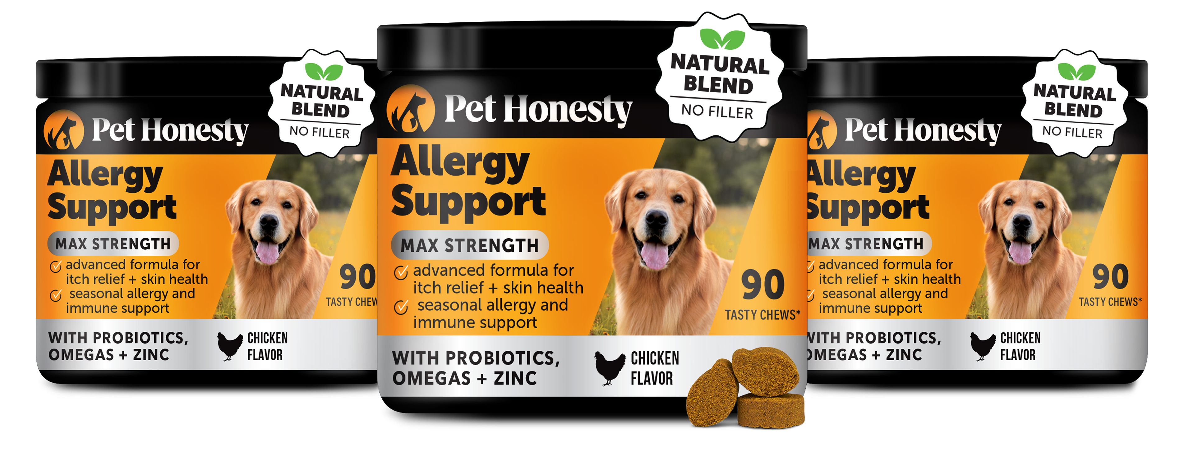 Chicken Flavor Max Strength Allergy Support Chews for Dogs | Pet