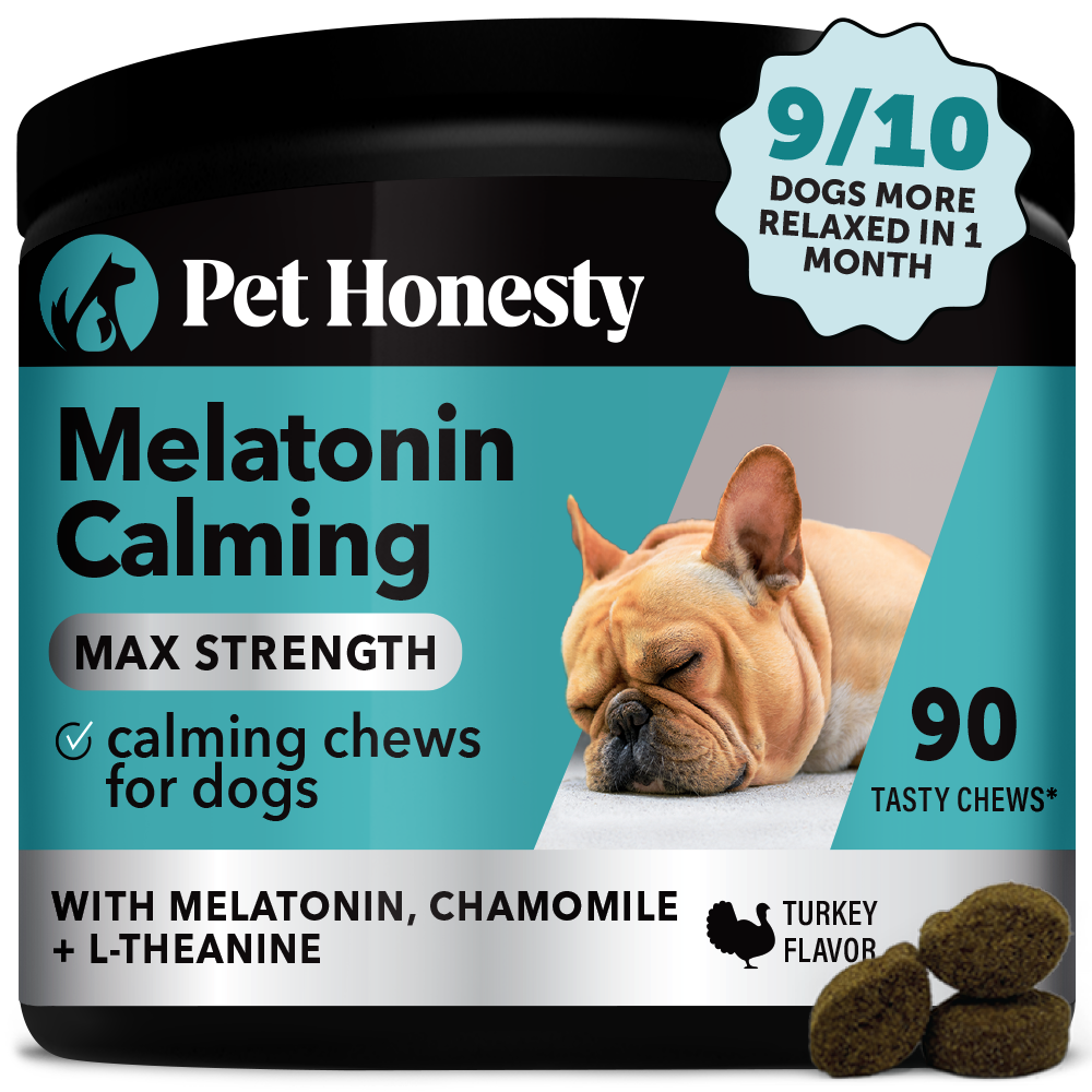 Pet Honesty Dog Melatonin Calming Max Strenght Soft Chews Bacon
