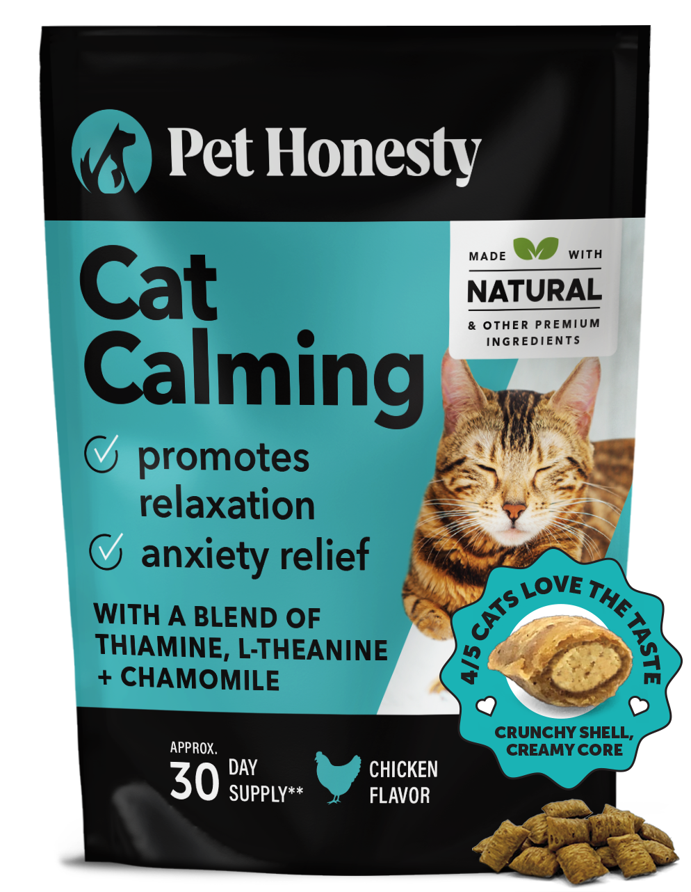 Cat Calming Dual Textured Chews Chicken Flavor Pet Honesty