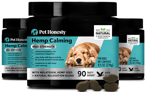Hemp Calming Max Strength Chews for Dogs 3 Pack Pet Honesty