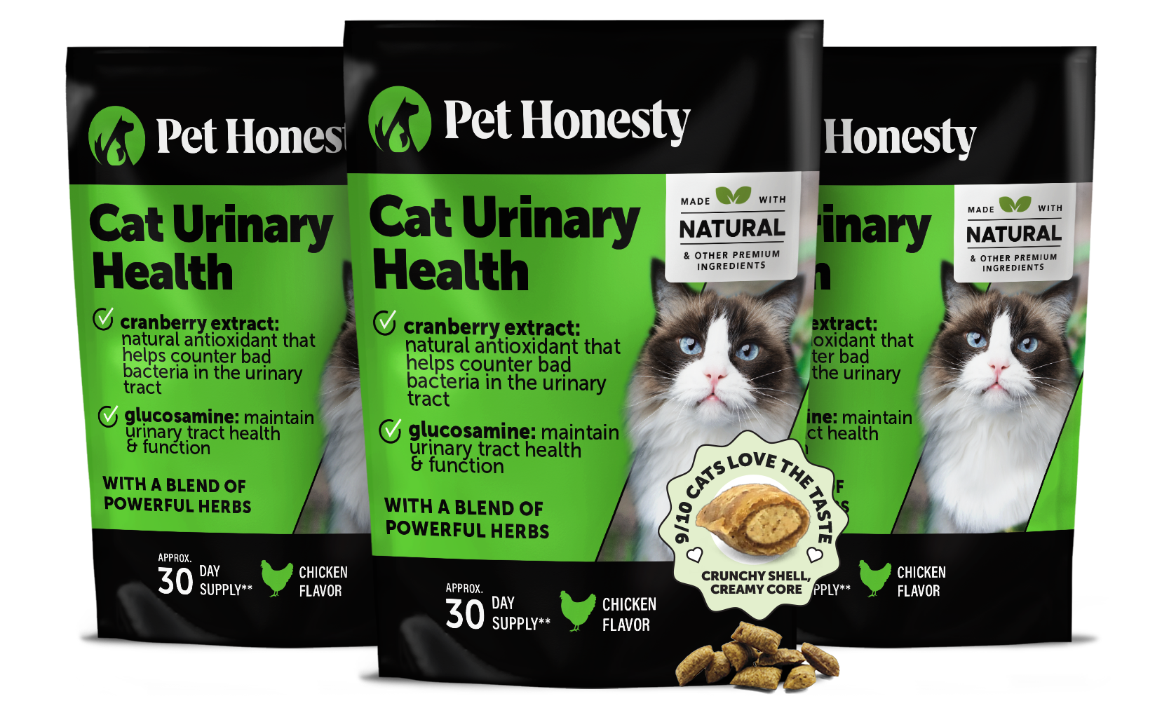 Dual Texture Urinary Tract Supplement for Cats 3-Pack (Chicken Flavor)