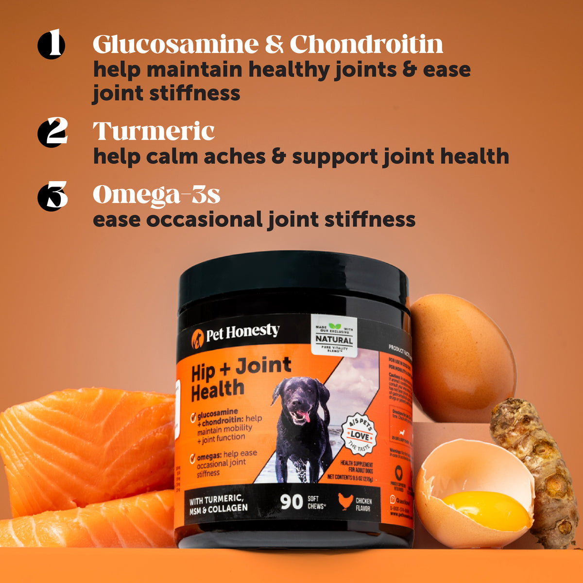 Hip & Joint Health Chews for Dogs (Chicken Flavor) | Pet Honesty - Pill Free Dog Food For Hip Health