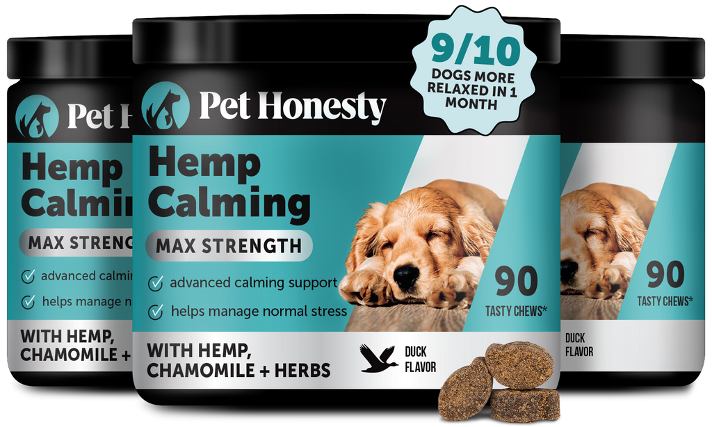 Duck Flavor Max Strength Hemp Calming Chews for Dogs (3 Pack