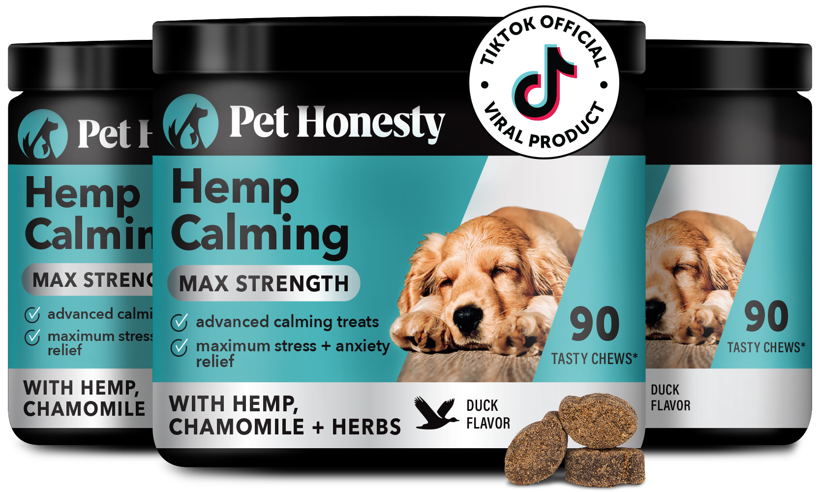 Hemp Calming Max Strength 3-Pack (Duck Flavor)