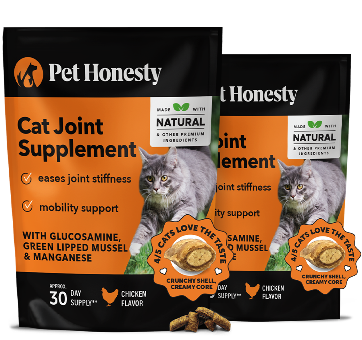 Cat Hip and Joint Supplement (2Pack Chicken Flavor) Pet Honesty