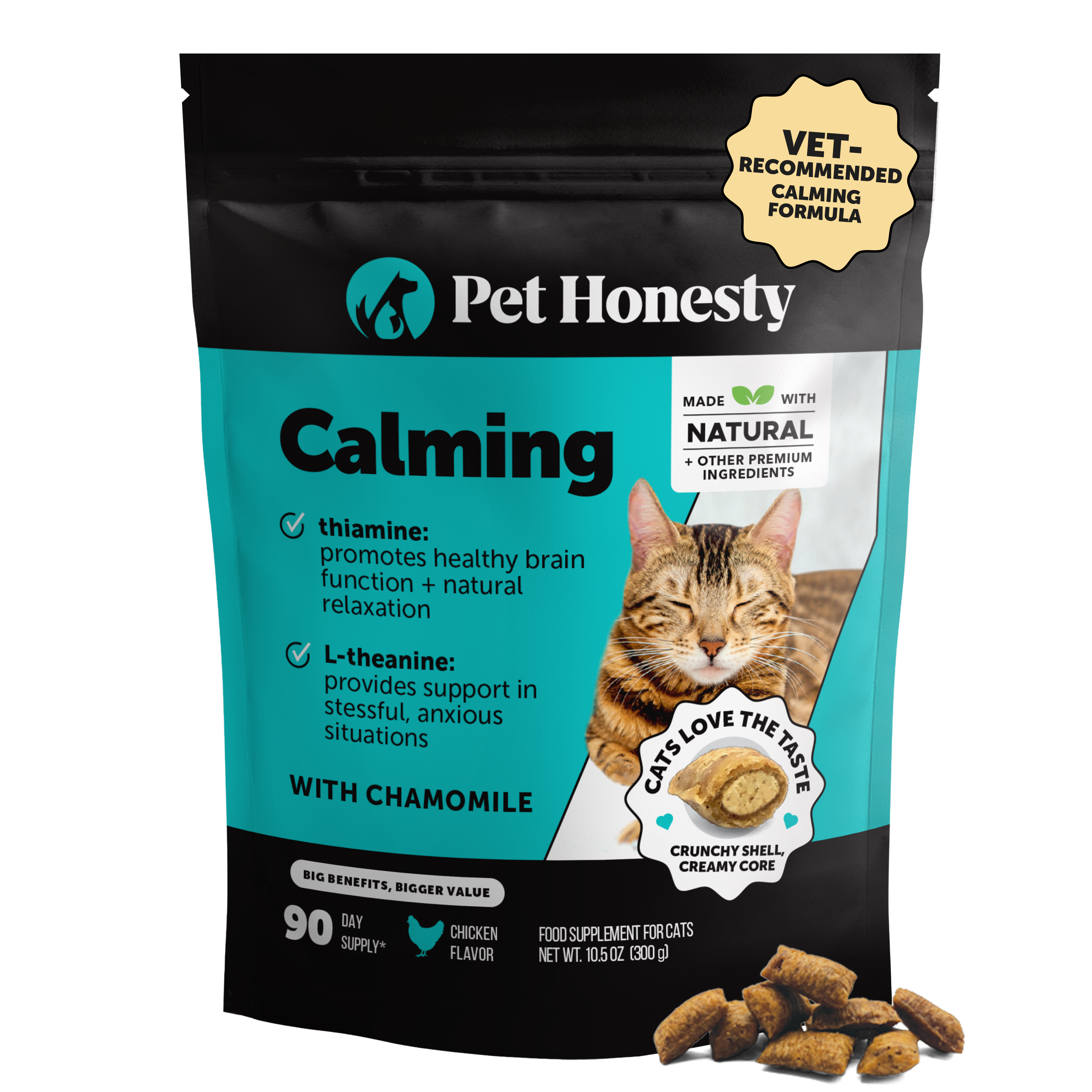 Dual Texture Calming Supplement for Cats (Chicken Flavor) - 10.5oz