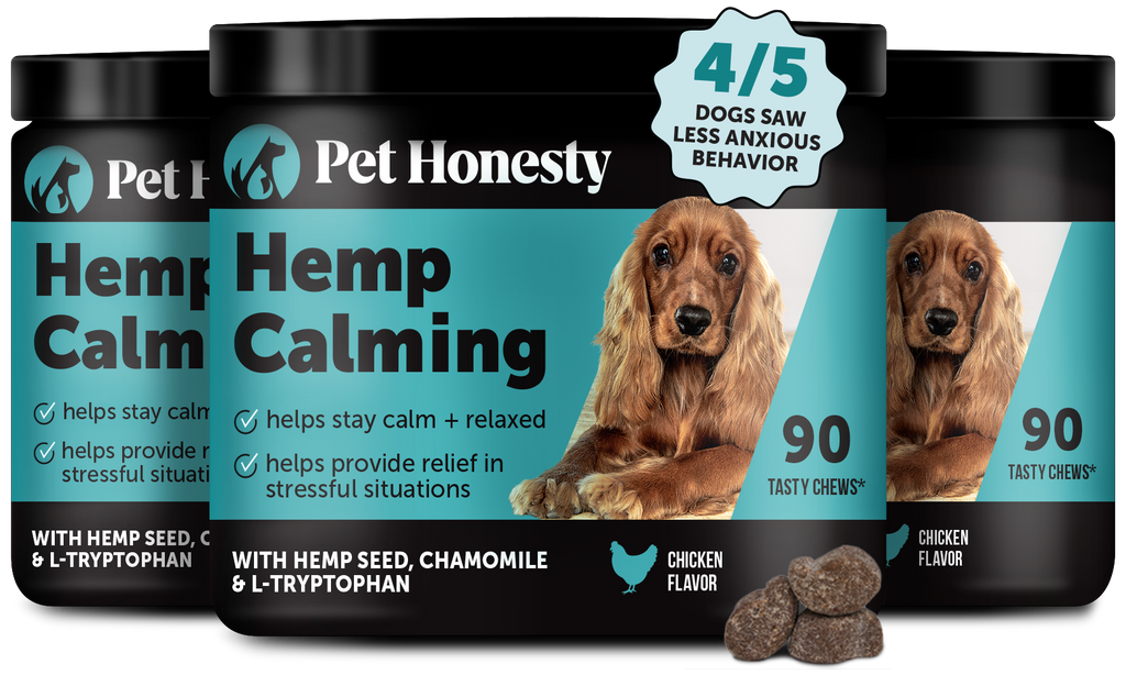 Chicken Flavor Hemp Calming Chews for Dogs (3 Pack) | Pet Honesty