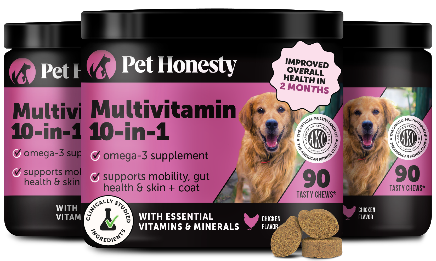 Multivitamin 10-in-1 3-Pack (Chicken Flavor)