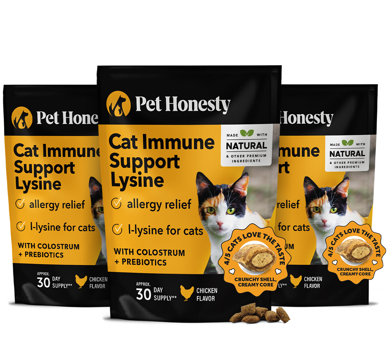 Immune Support Lysine Dual texture chews 3-pack