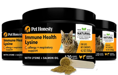 Immune Health Lysine Powder for Cats 3-Pack (Chicken & Tuna Flavor)