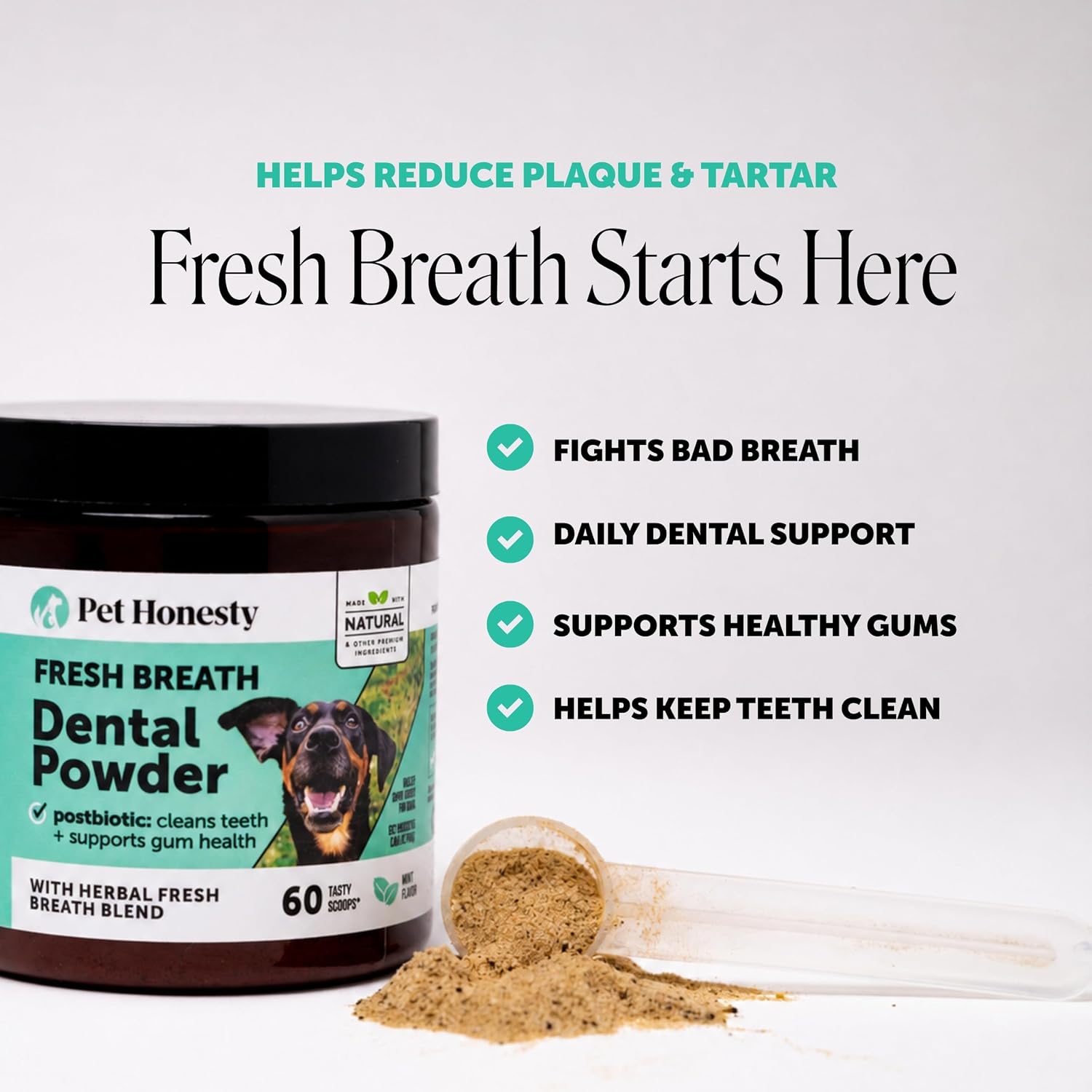 Fresh Breath Dental Powder for Dogs (60 servings)