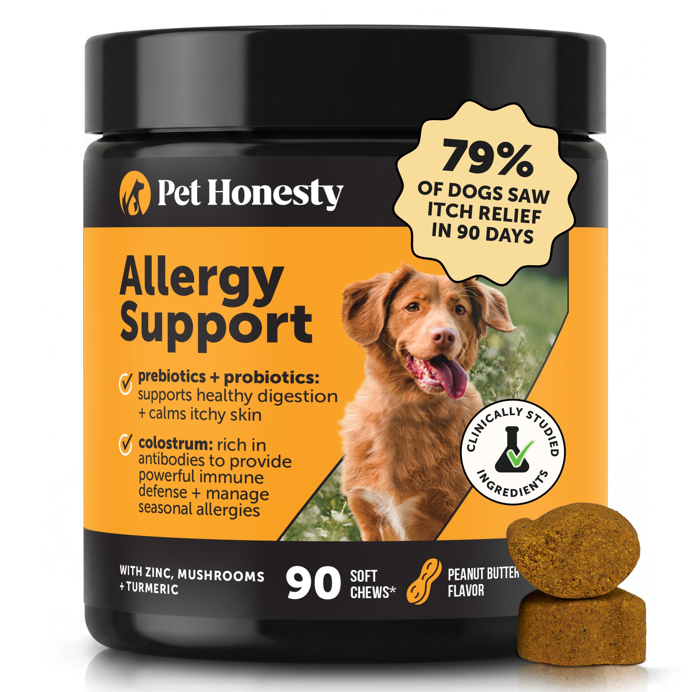 Allergy Support Chews for Dogs (Peanut Butter Flavor)
