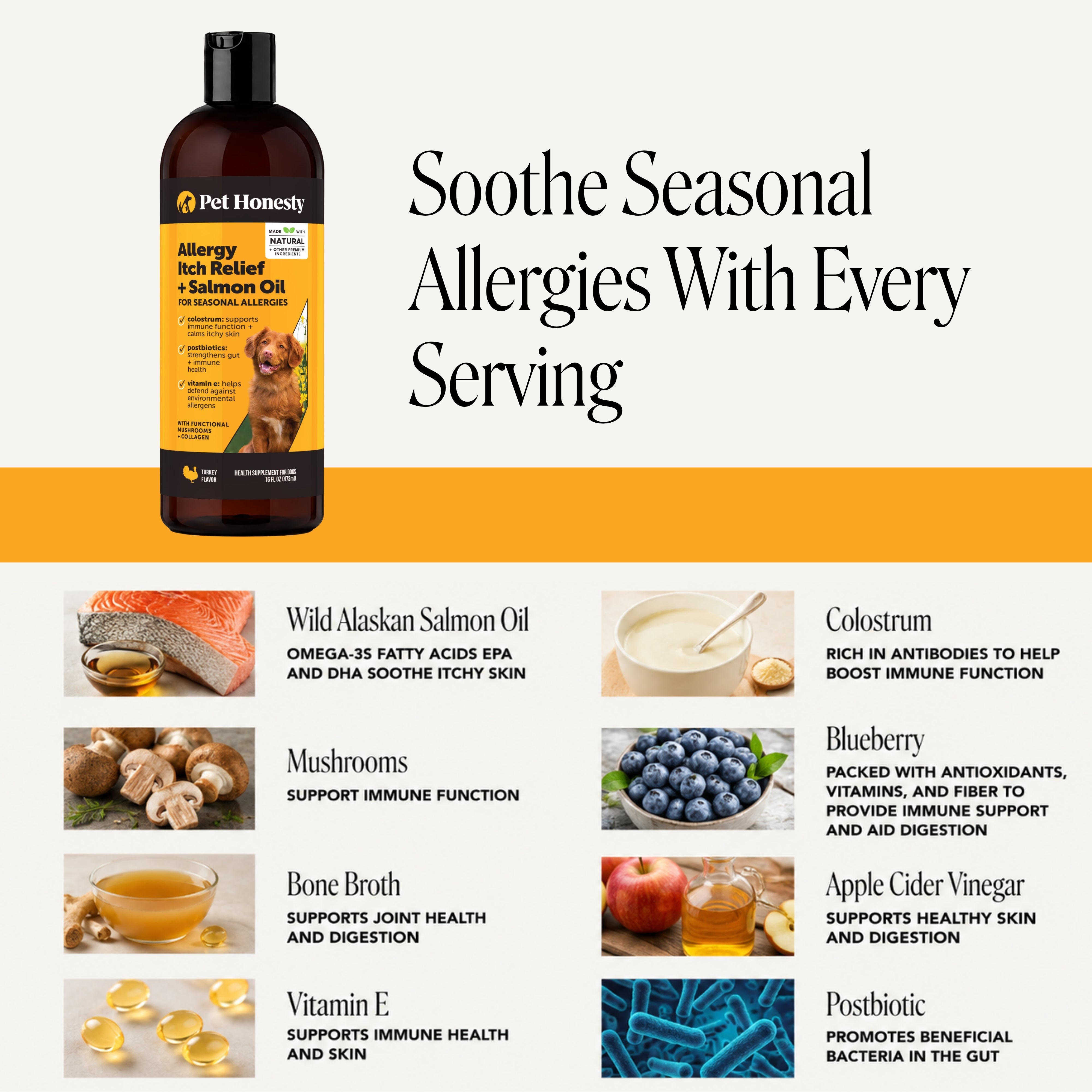 Allergy Itch Relief + Salmon Oil (16 Ounce)