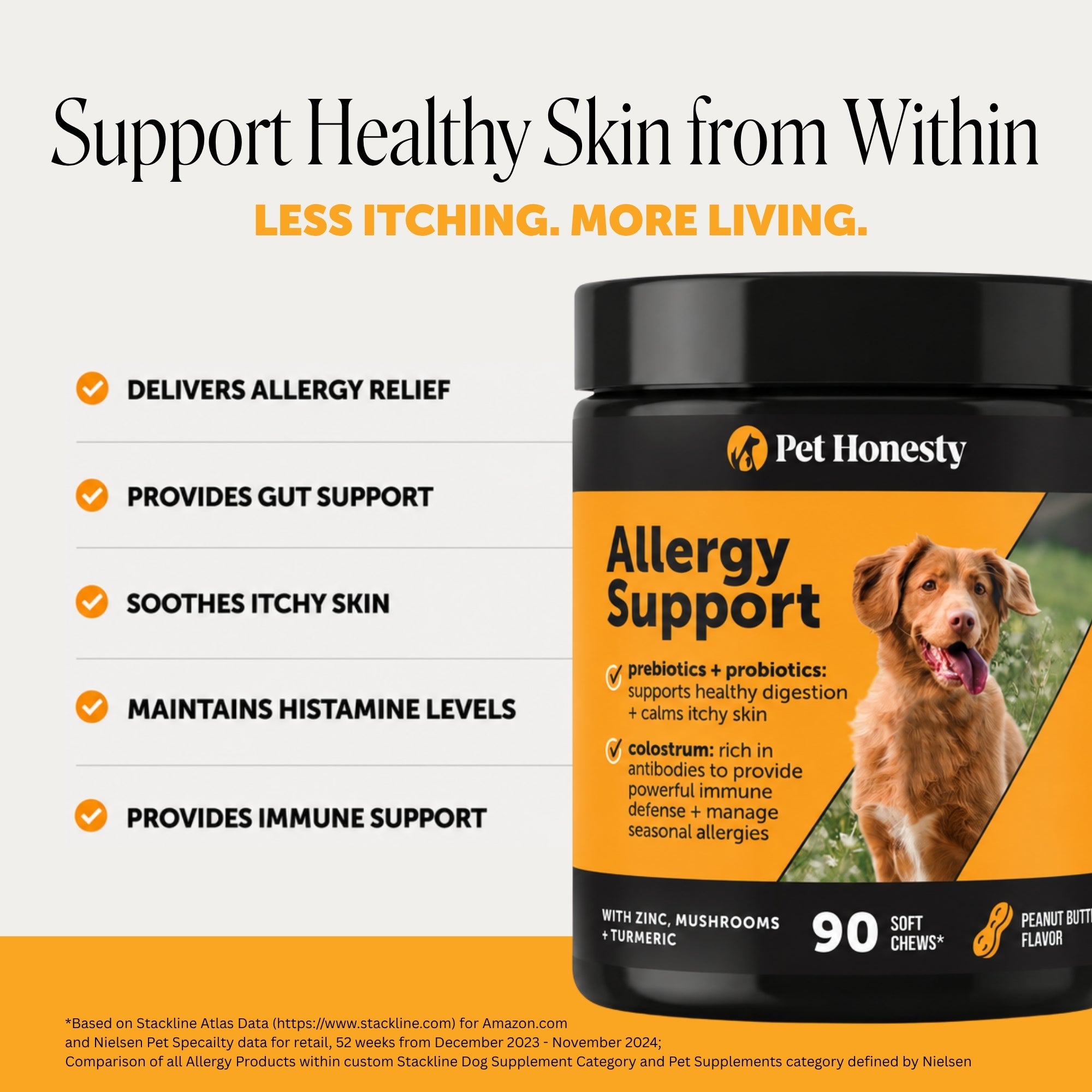 Allergy Support Chews for Dogs (Peanut Butter Flavor)
