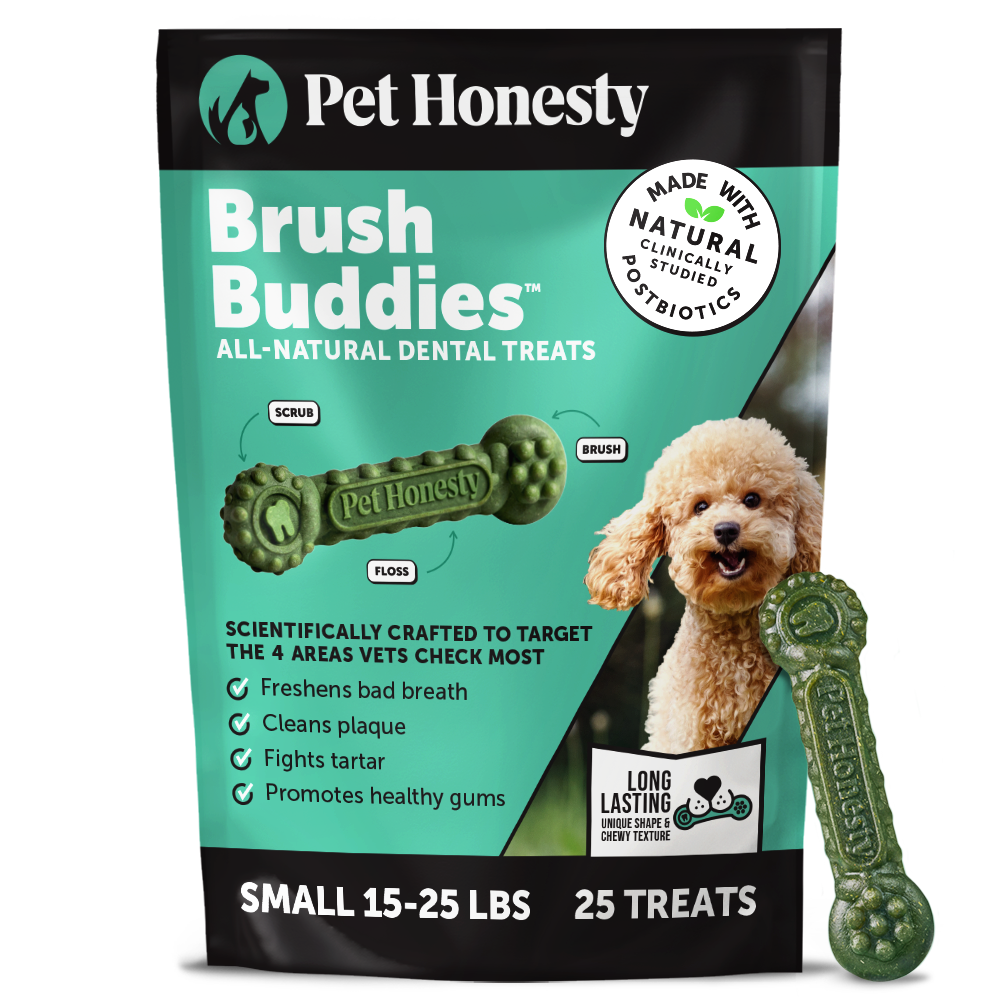 Brush Buddies All-Natural + Long Lasting Dental Treats for Small Sized Dogs - 25 Count
