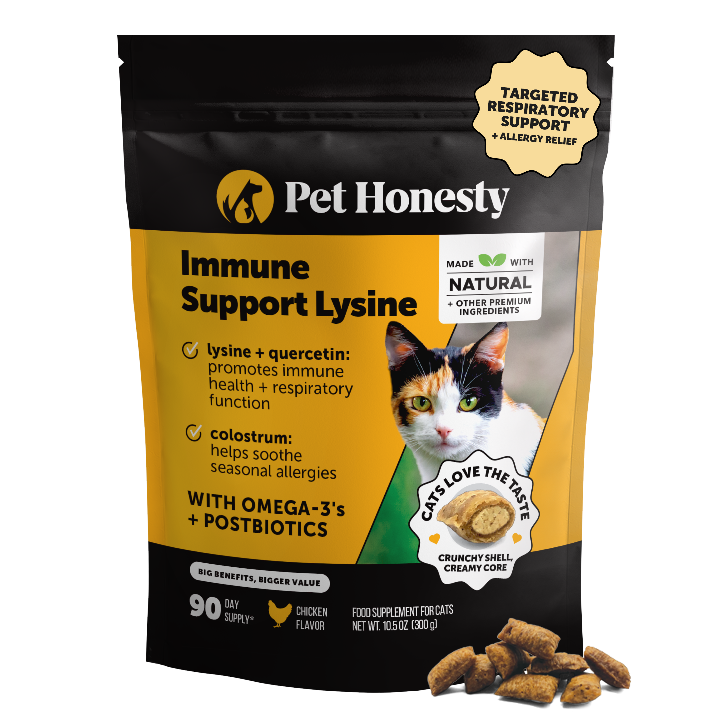 Dual Texture Immune Support Lysine for Cats (Chicken Flavored) 10.5oz