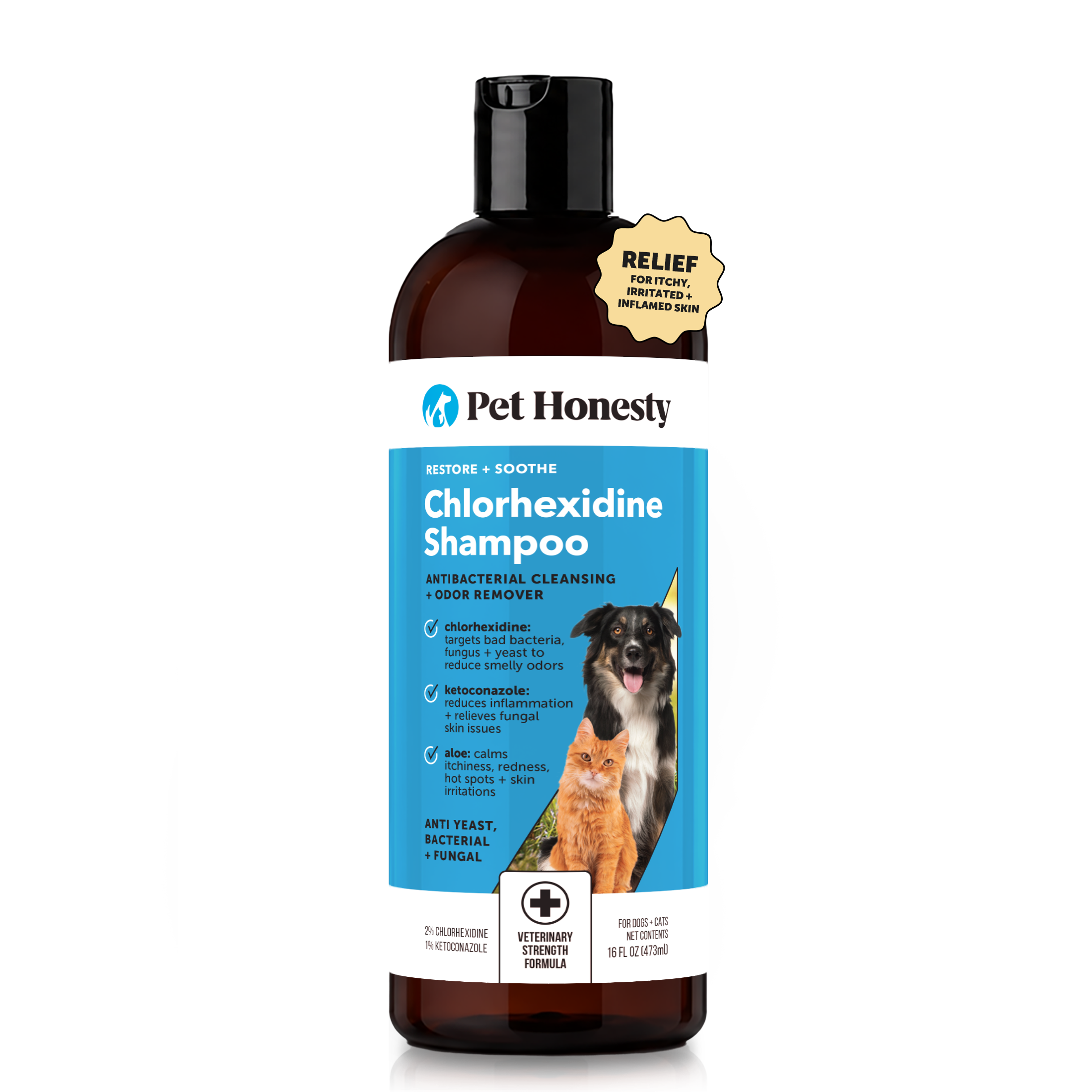 Chlorhexidine Shampoo for Dogs (16 Ounce)