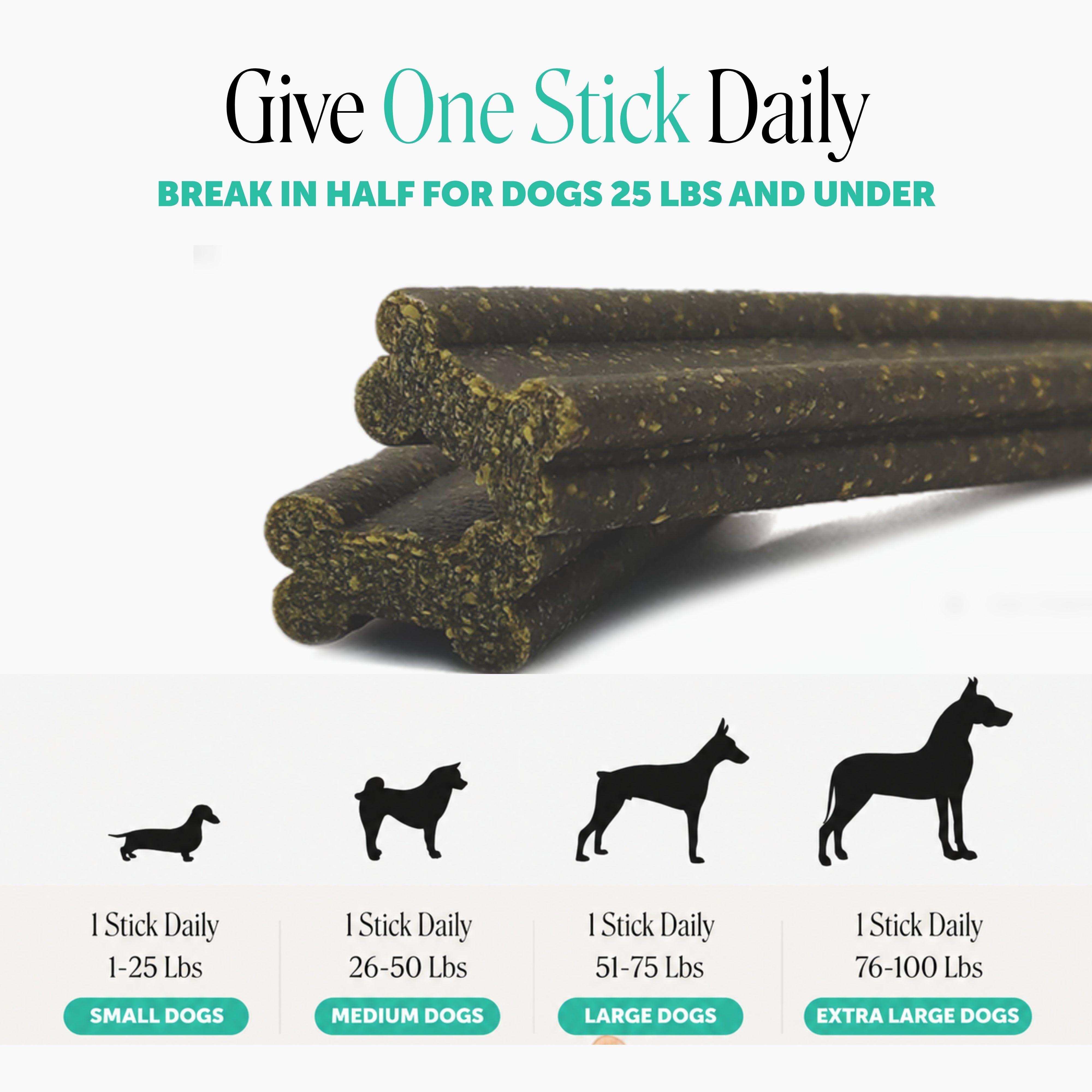 Fresh Breath Dental Treat Sticks for Dogs - Mint (16 Ct Pouch)