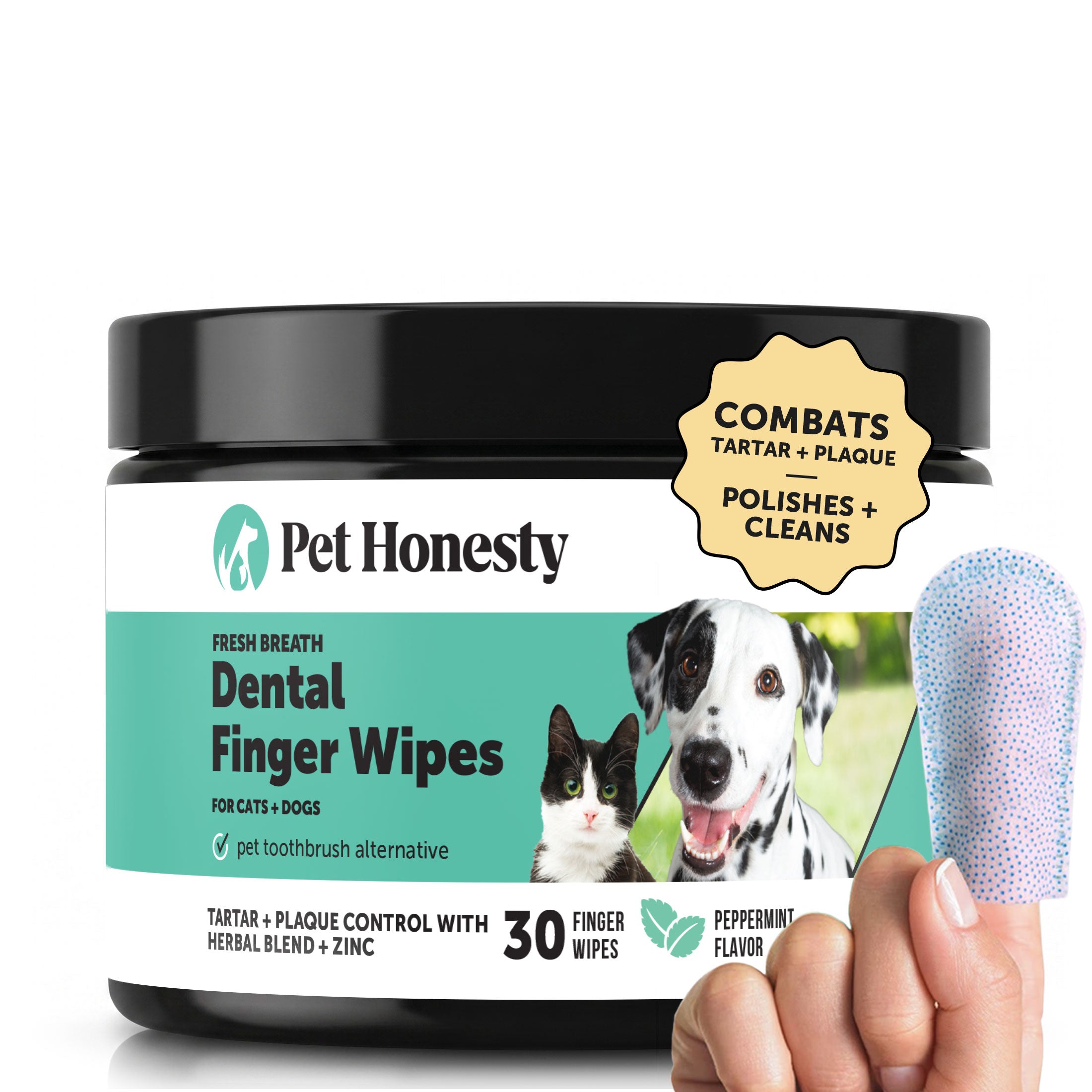 Fresh Breath Dental Wipes for Dogs and Cats - 30 ct