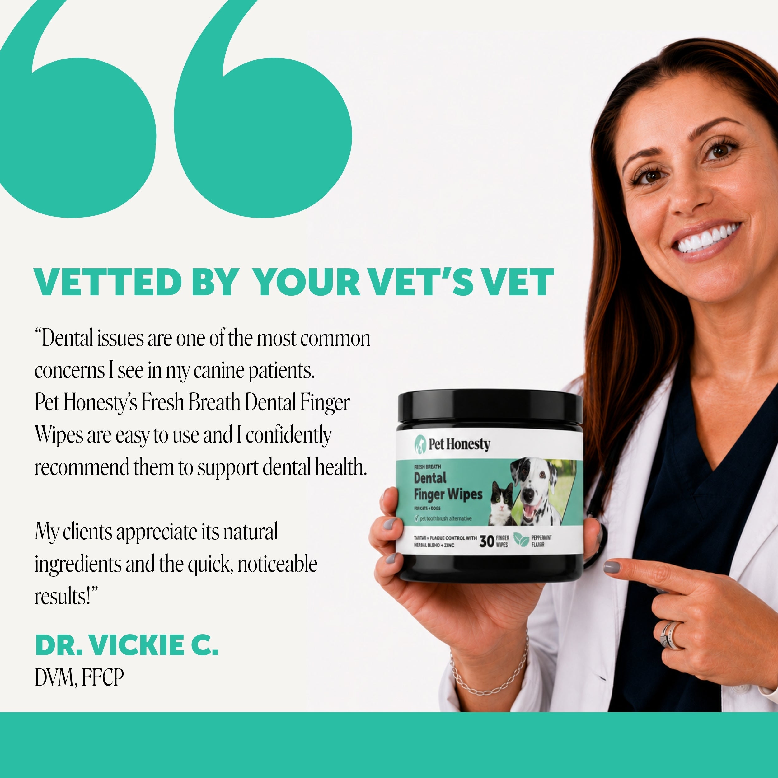 Fresh Breath Dental Wipes for Dogs and Cats - 30 ct
