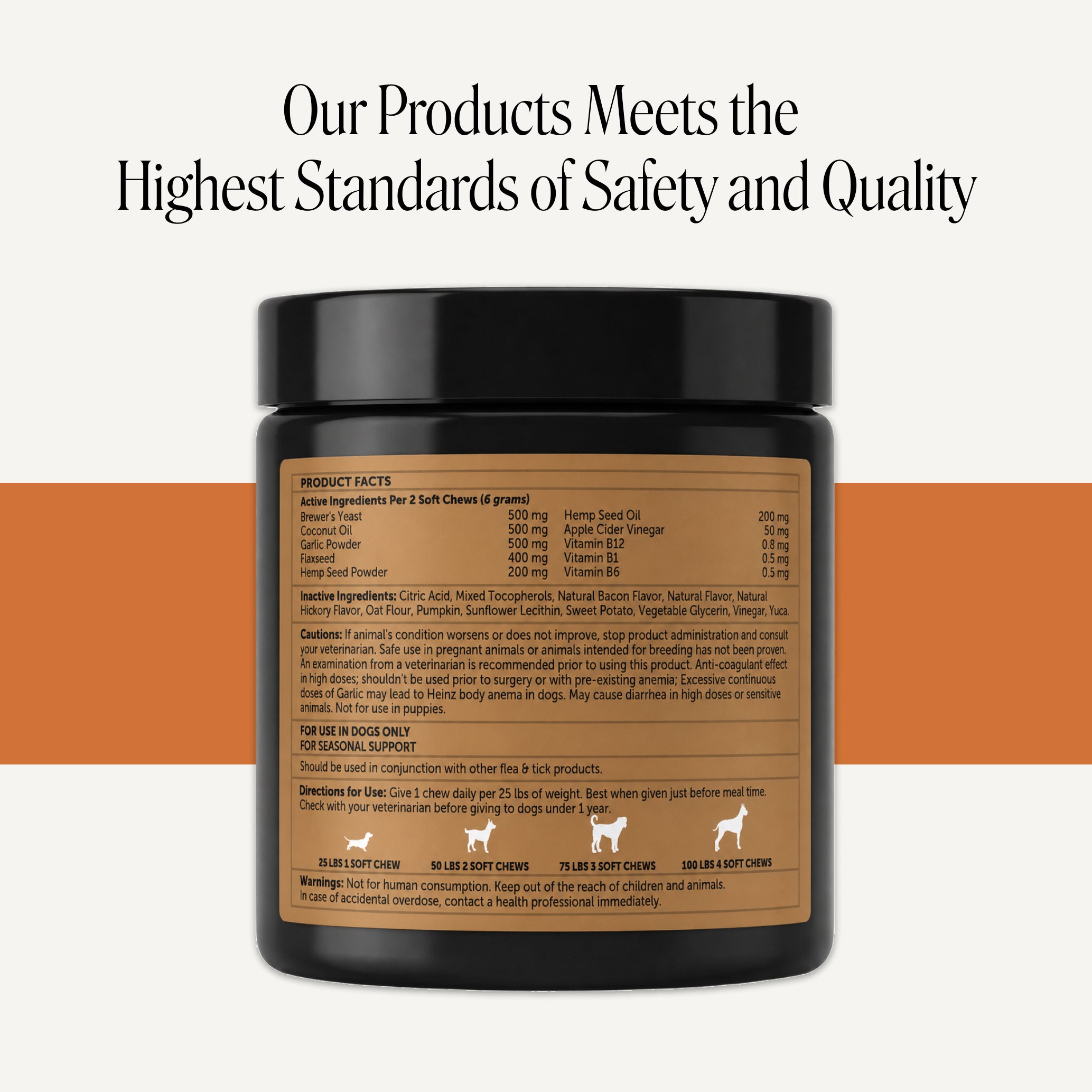 Flea + Tick Support for Dogs (Bacon Flavor)