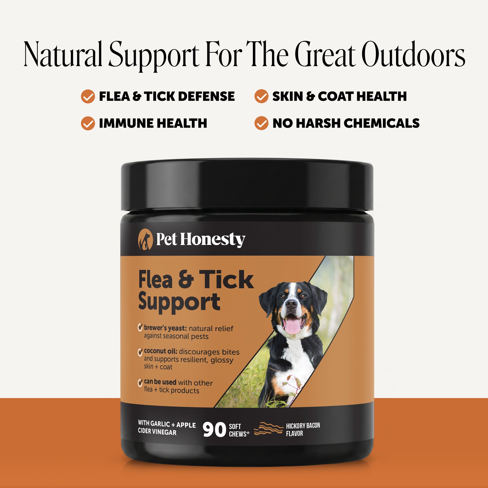 Flea + Tick Support for Dogs (Bacon Flavor)