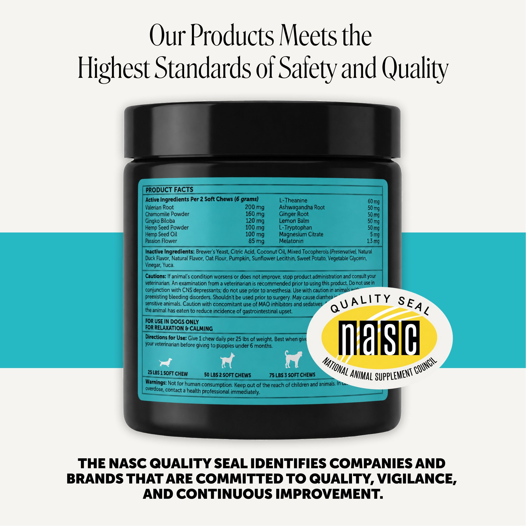 Hemp Calming Max Strength for Dogs (Duck Flavor)