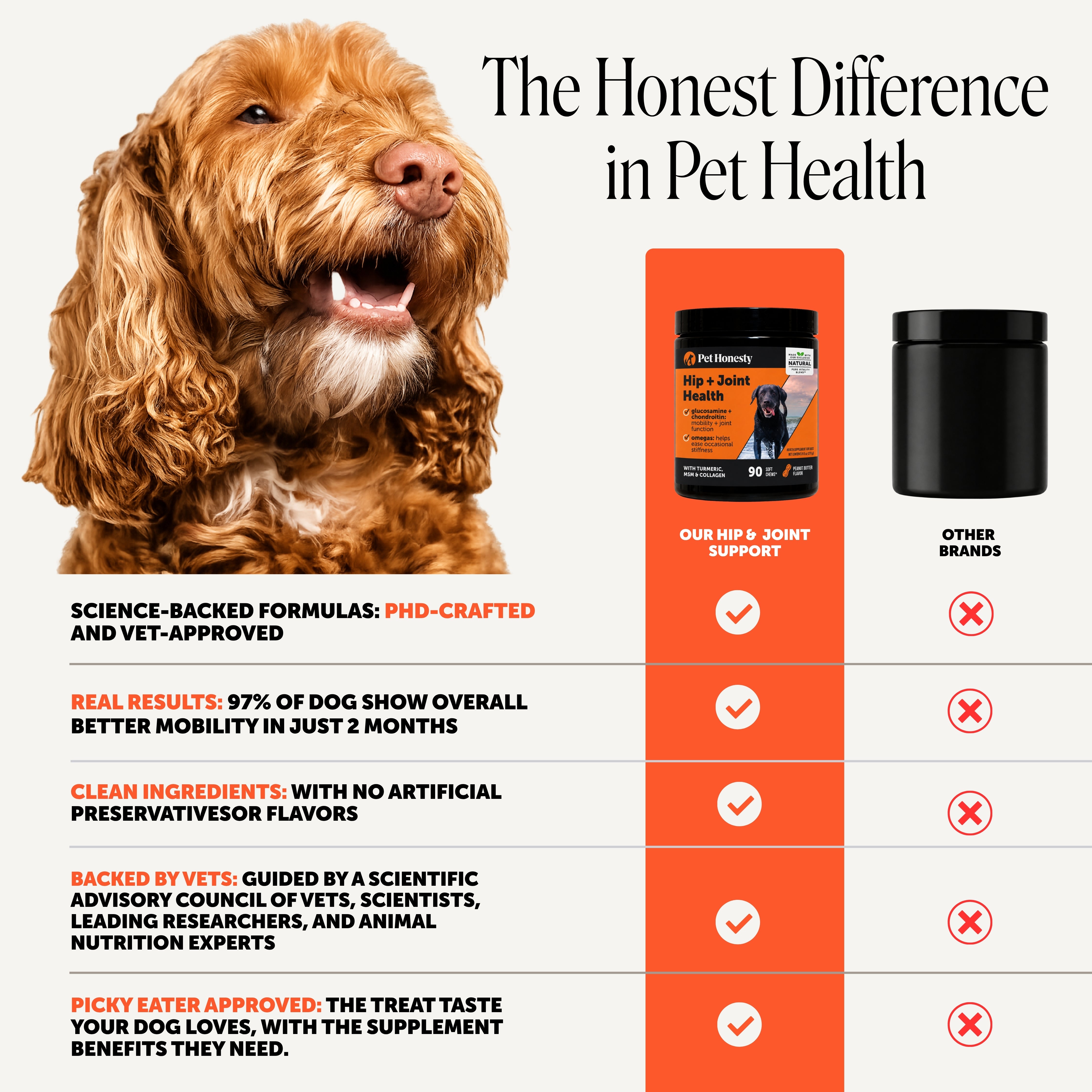 Hip + Joint Health for Dogs (Peanut Butter Flavor)