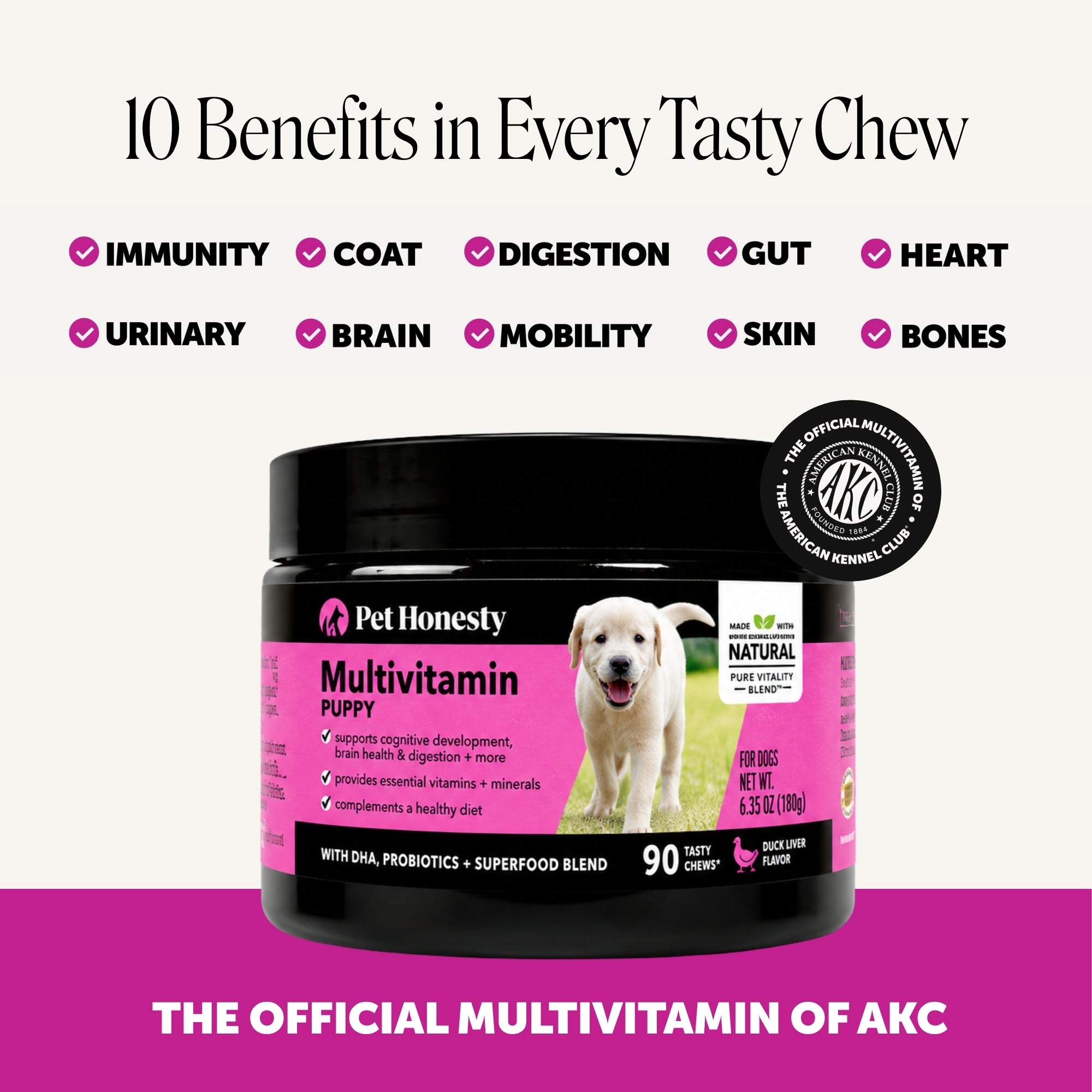 Puppy Multivitamin Chews (Bacon Flavor)
