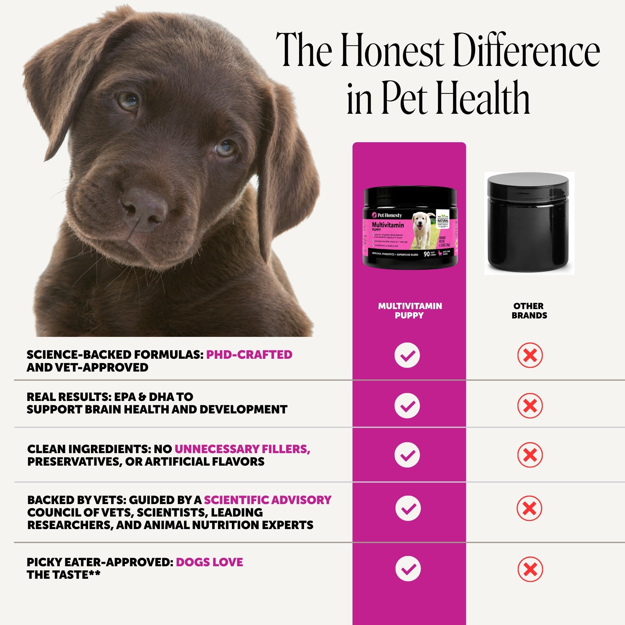 Puppy Multivitamin Chews (Bacon Flavor)
