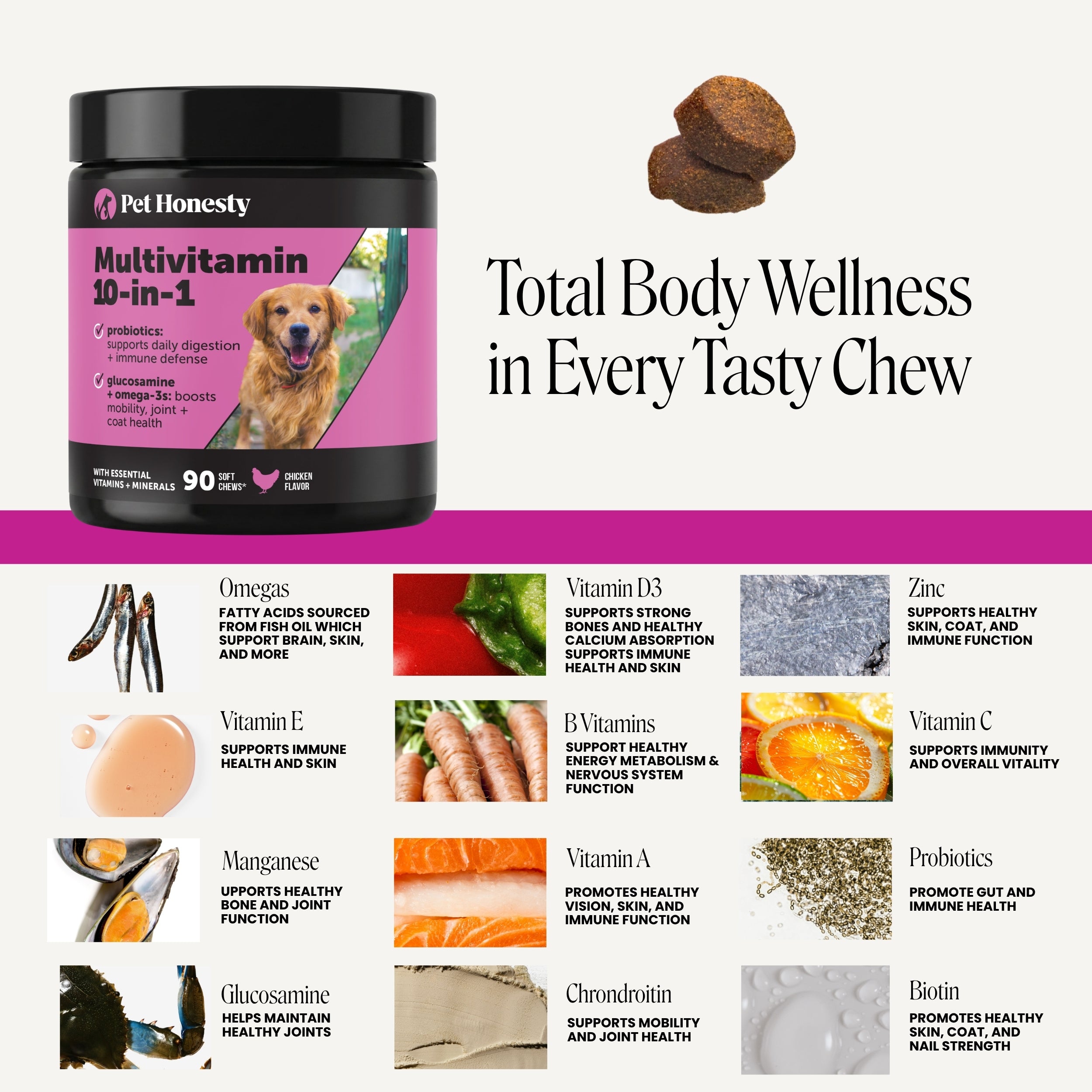 Multivitamin 10-in-1 Chews for Dogs (Chicken Flavor)