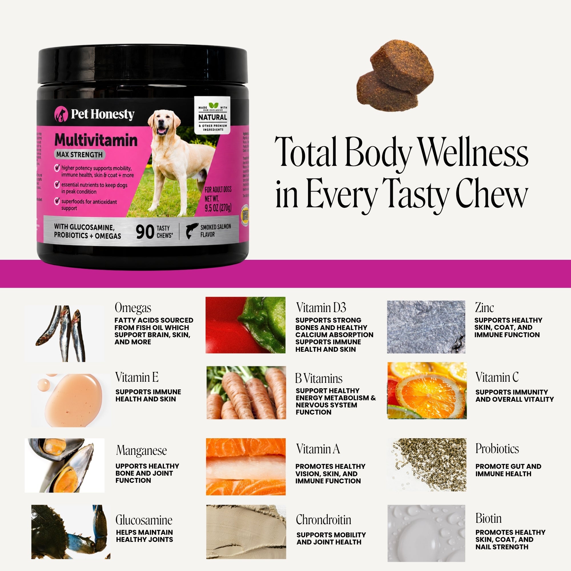 Multivitamin Max Strength for Dogs (Salmon Flavor)
