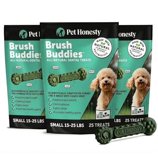 bushdebrunt ドッグタグ　3HANDRED 新品 Brush Buddies All-Natural Long Lasting Dental Treats for Small