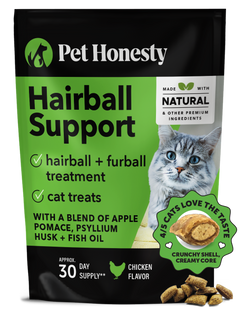 Dual Texture Hairball Support Supplement for Cats (Chicken Flavor)