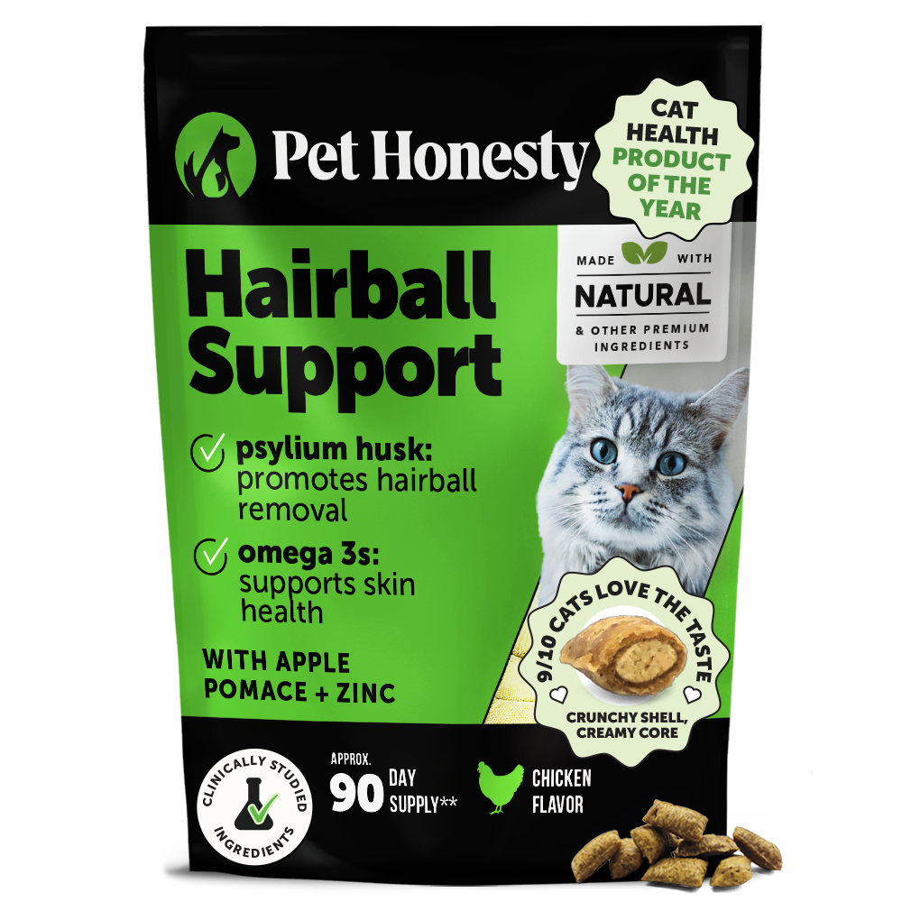 Dual Texture Hairball Support Supplement for Cats (Chicken Flavor) 10.5oz