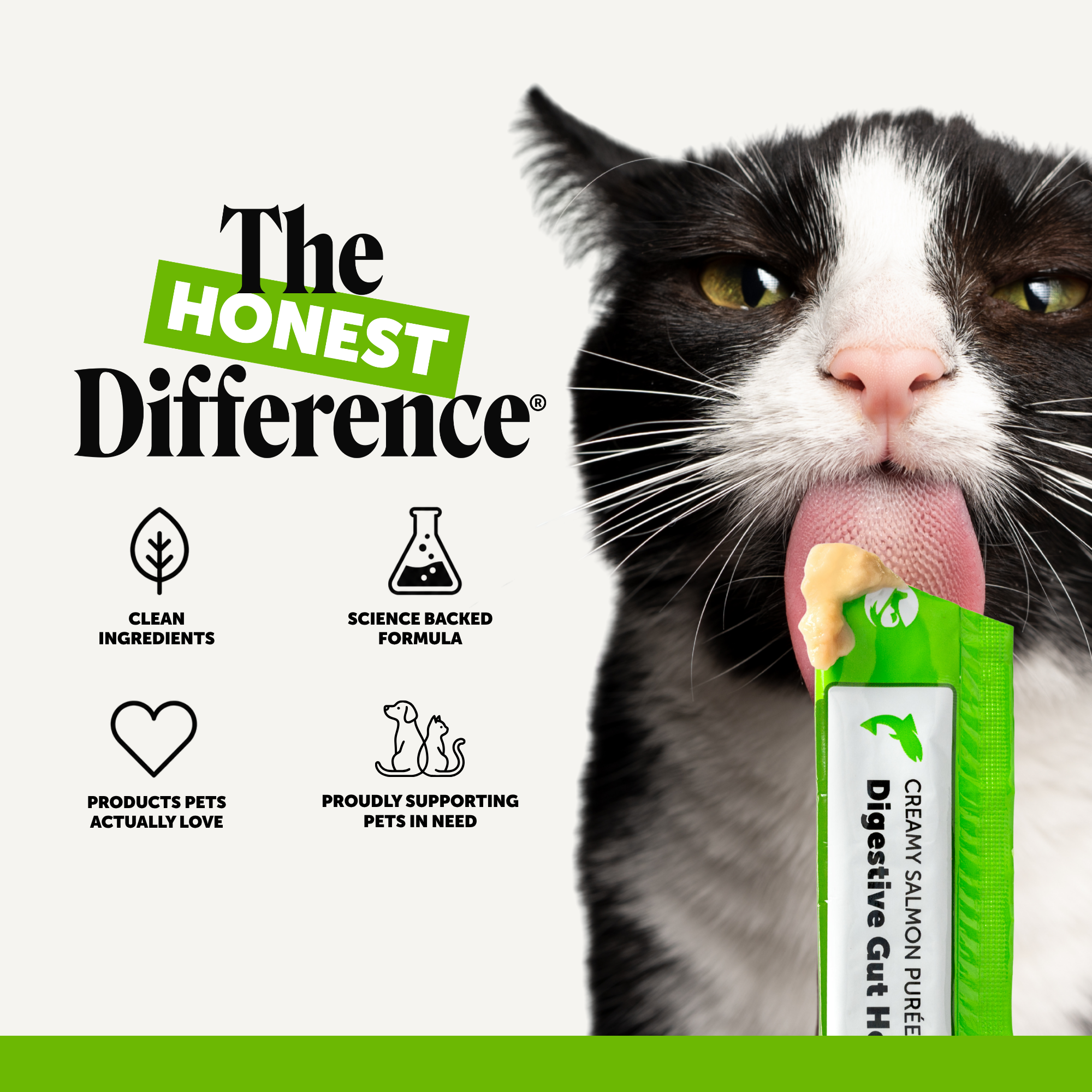 Squeezables Probiotics Gut + Immune Health Supplement for Cats, 20 Pouches