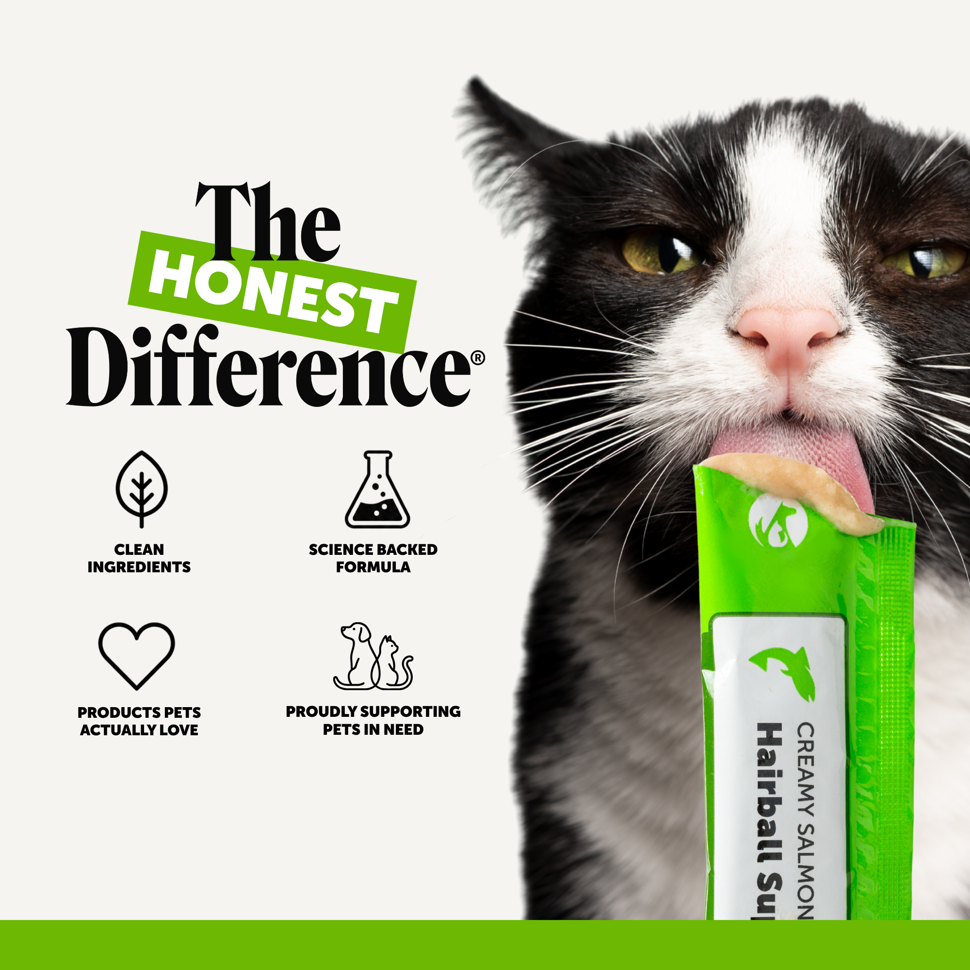 Squeezables Hairball Support Supplement for Cats, 20 Pouches