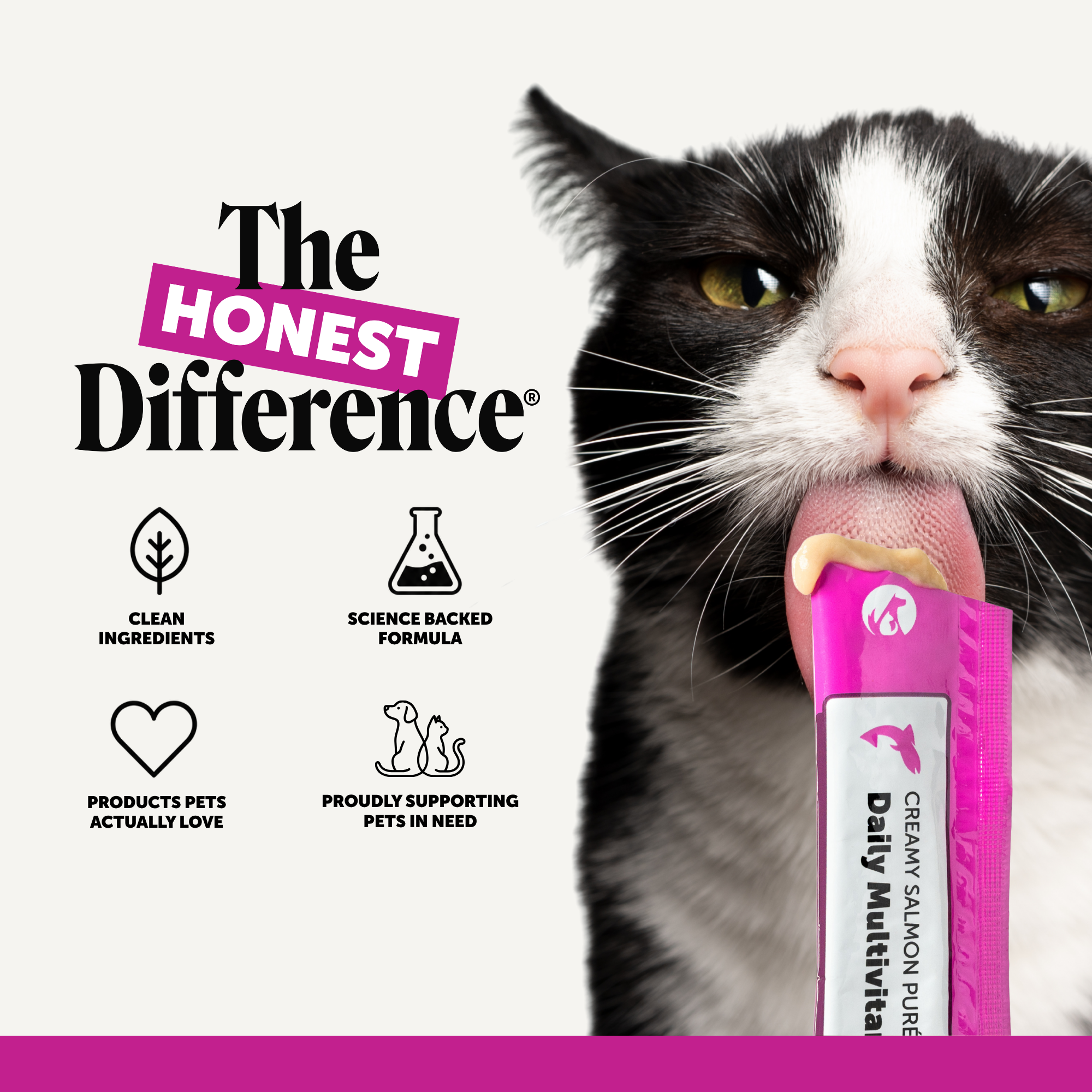 Squeezables Multivitamin Lickable Supplements for Cats, 40 Pouches