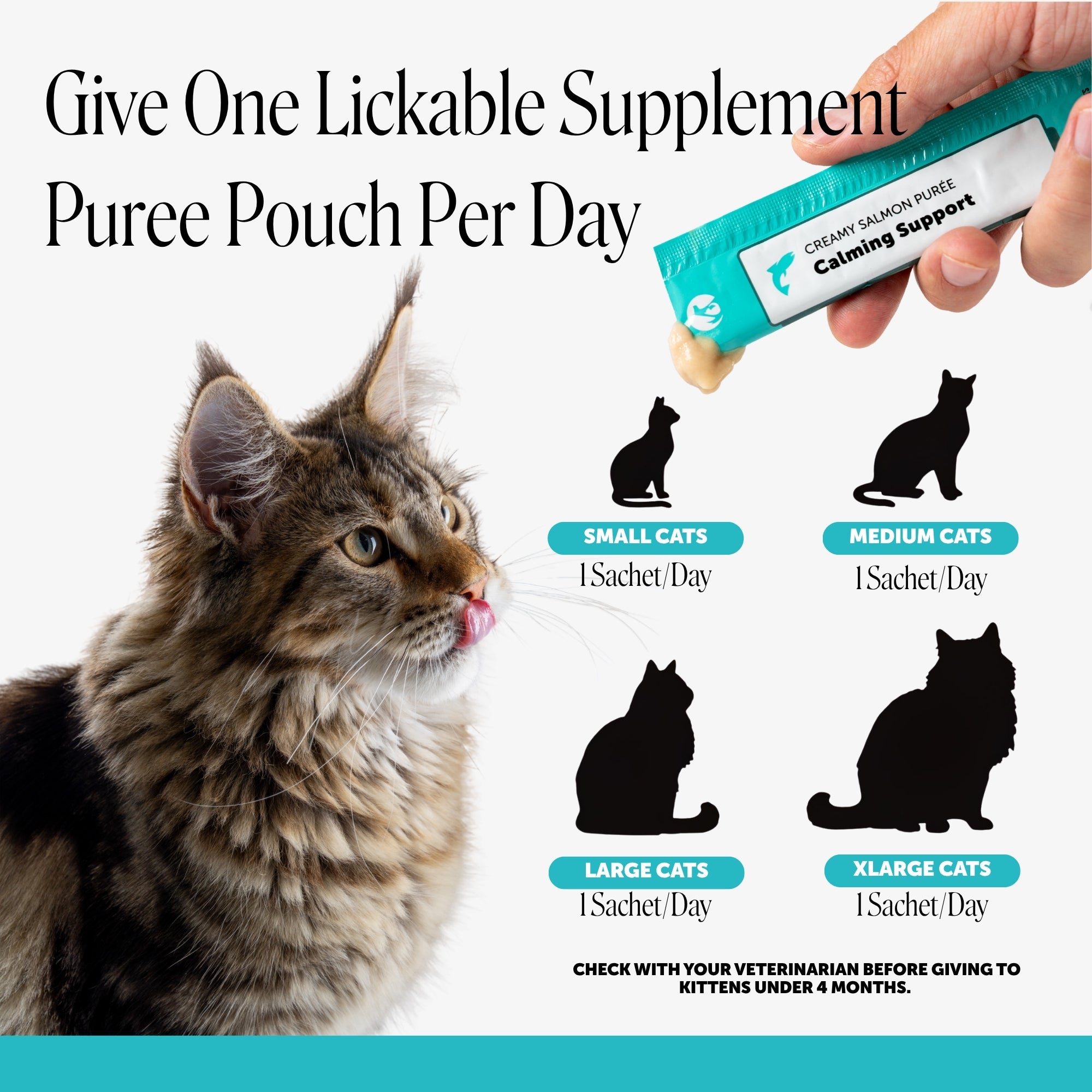 Squeezables Calming Supplement for Cats, 20 Pouches