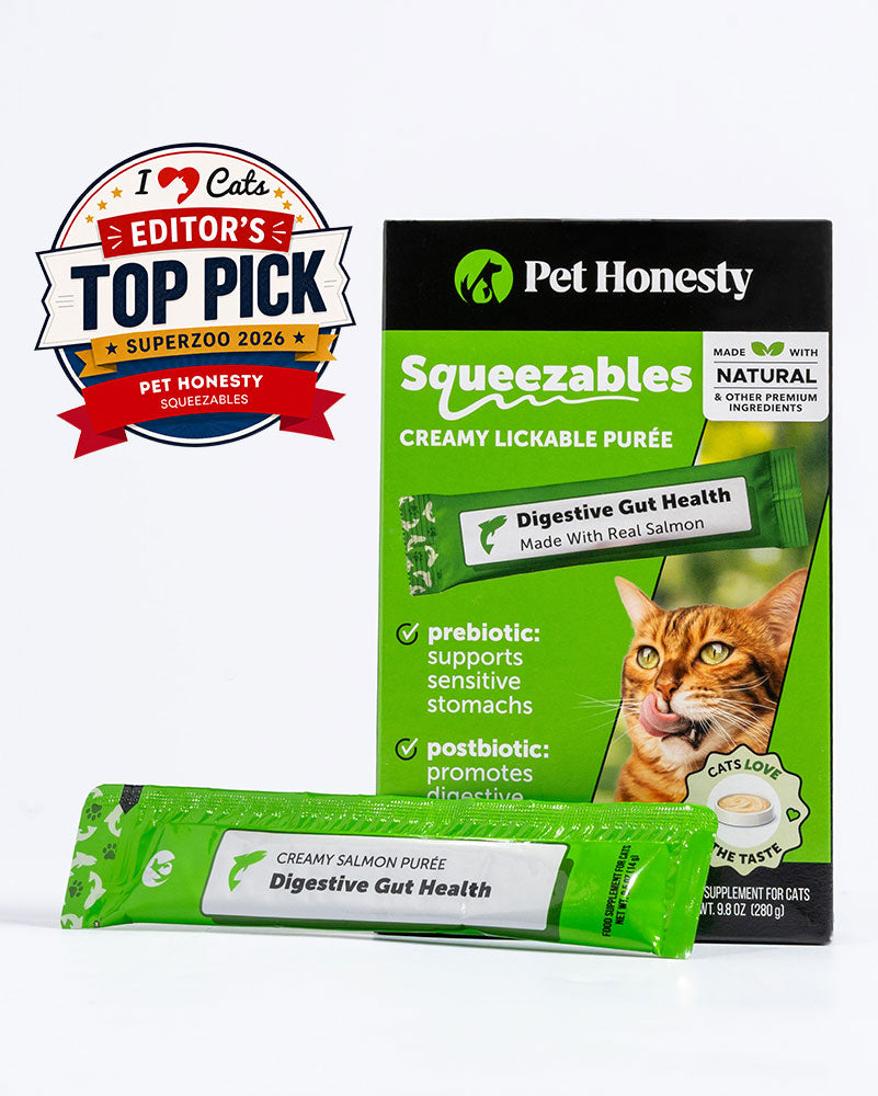 Squeezables Prebiotics Gut + Immune Health Supplement for Cats, 20 Pouches