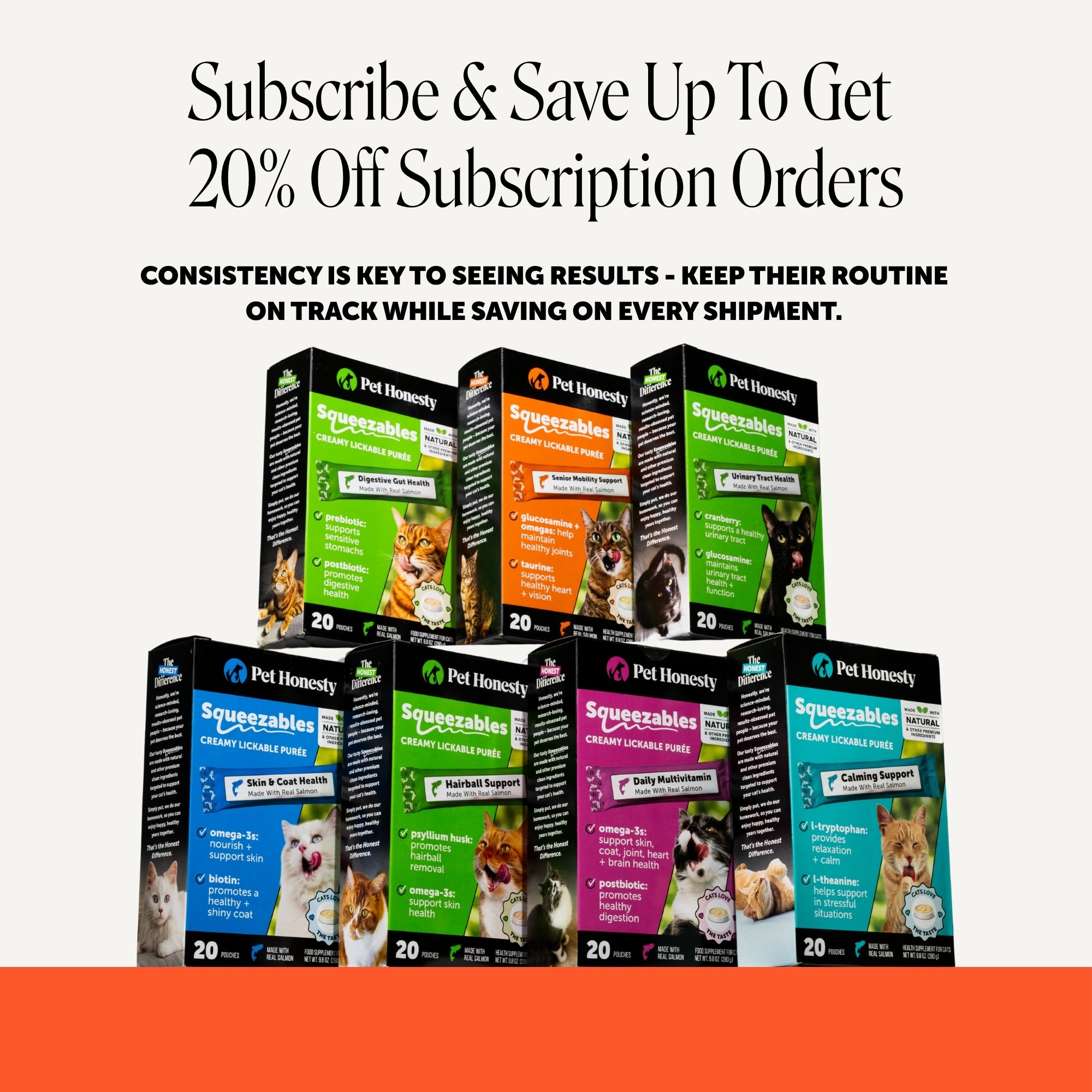 Squeezables Senior Joint Support Supplement for Cats, 20 Pouches