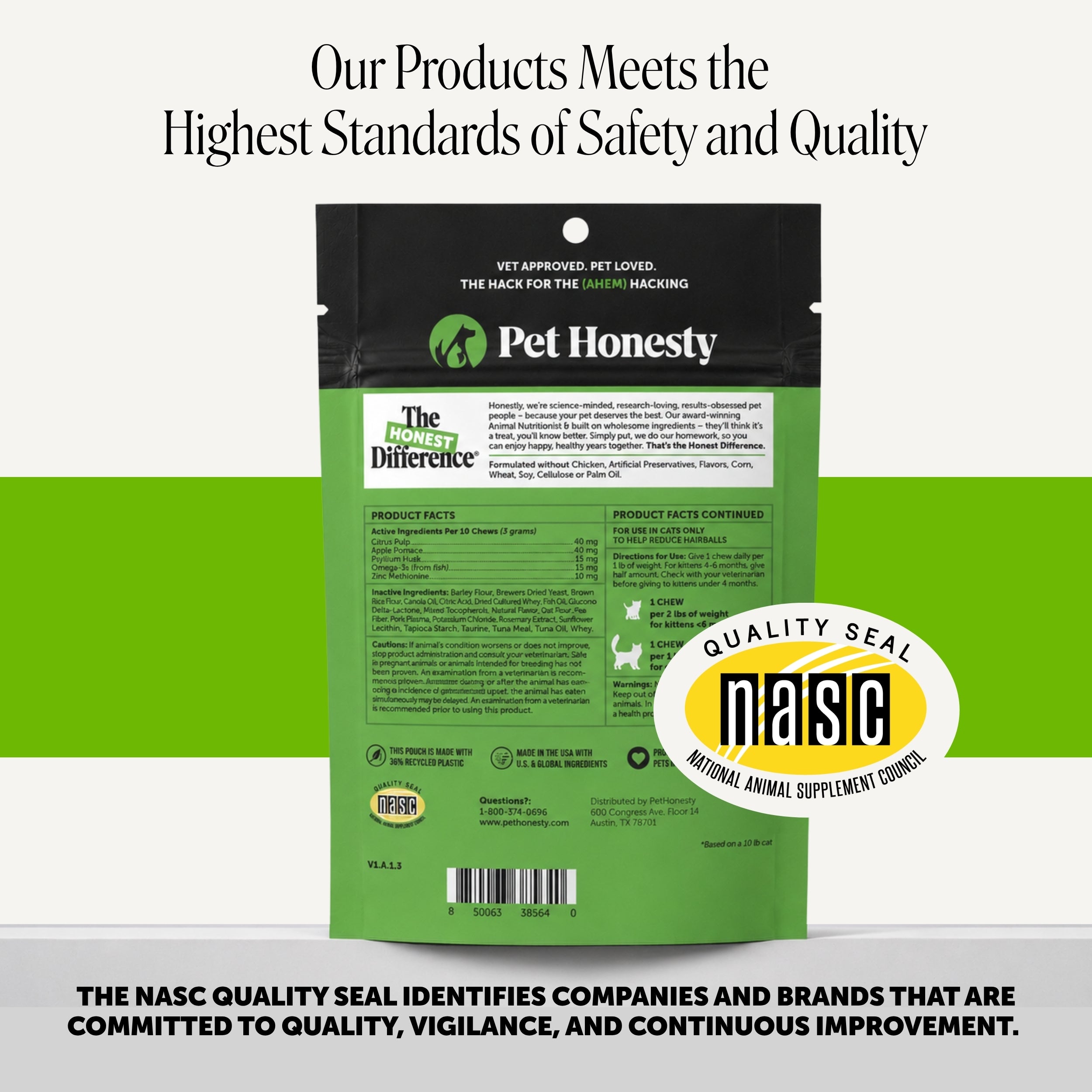 Dual Texture Hairball Support Supplement for Cats 2-Pack (Tuna Flavor)